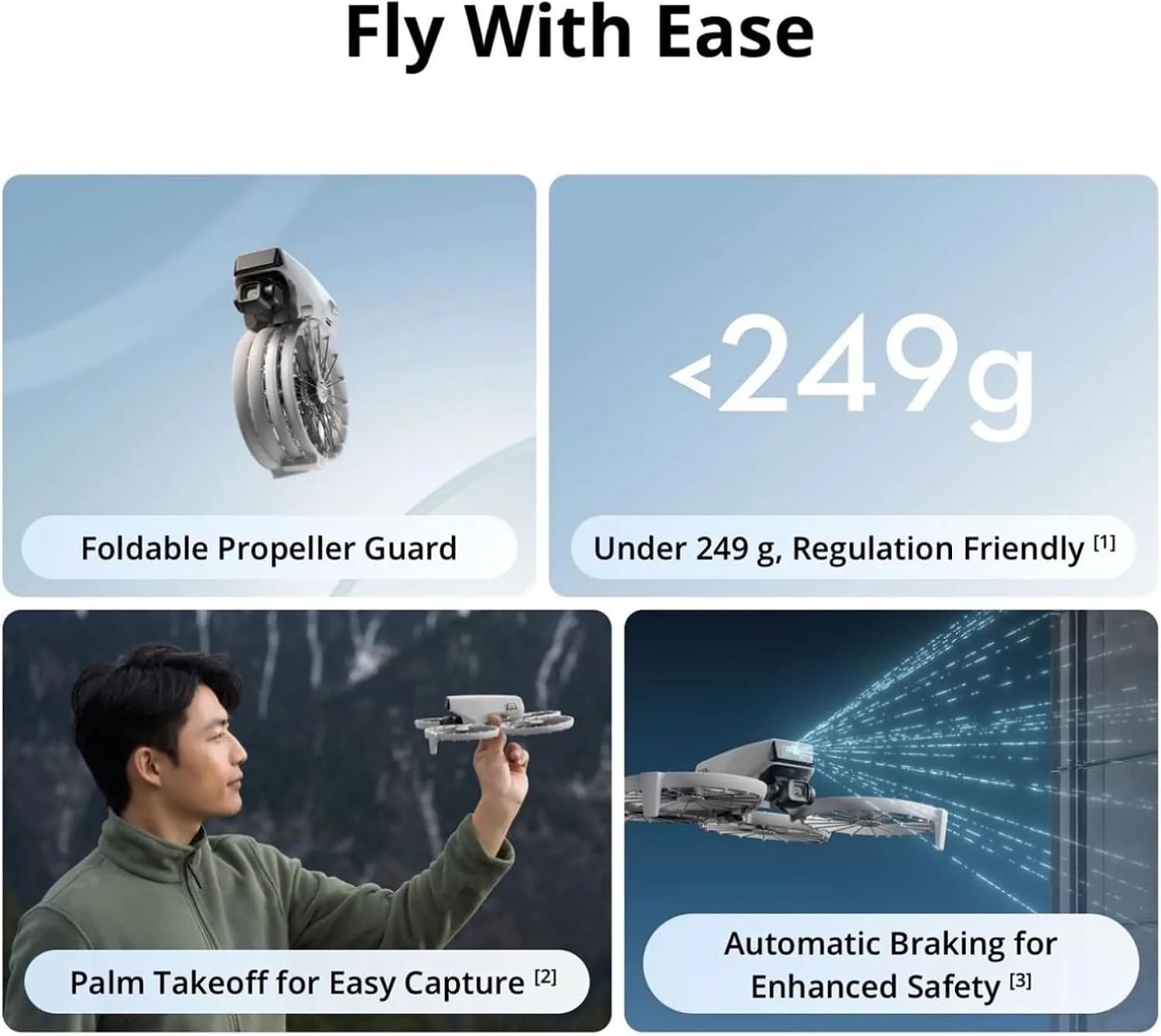 DJI Flip (RC-N3), Drone With 4K UHD Camera for Adults, Under 249 g, 3-Axis Gimbal Stabilization, 44000ft/13km Video Transmission, Palm Takeoff, Auto Return, Intelligent, 31-Min Flight Time