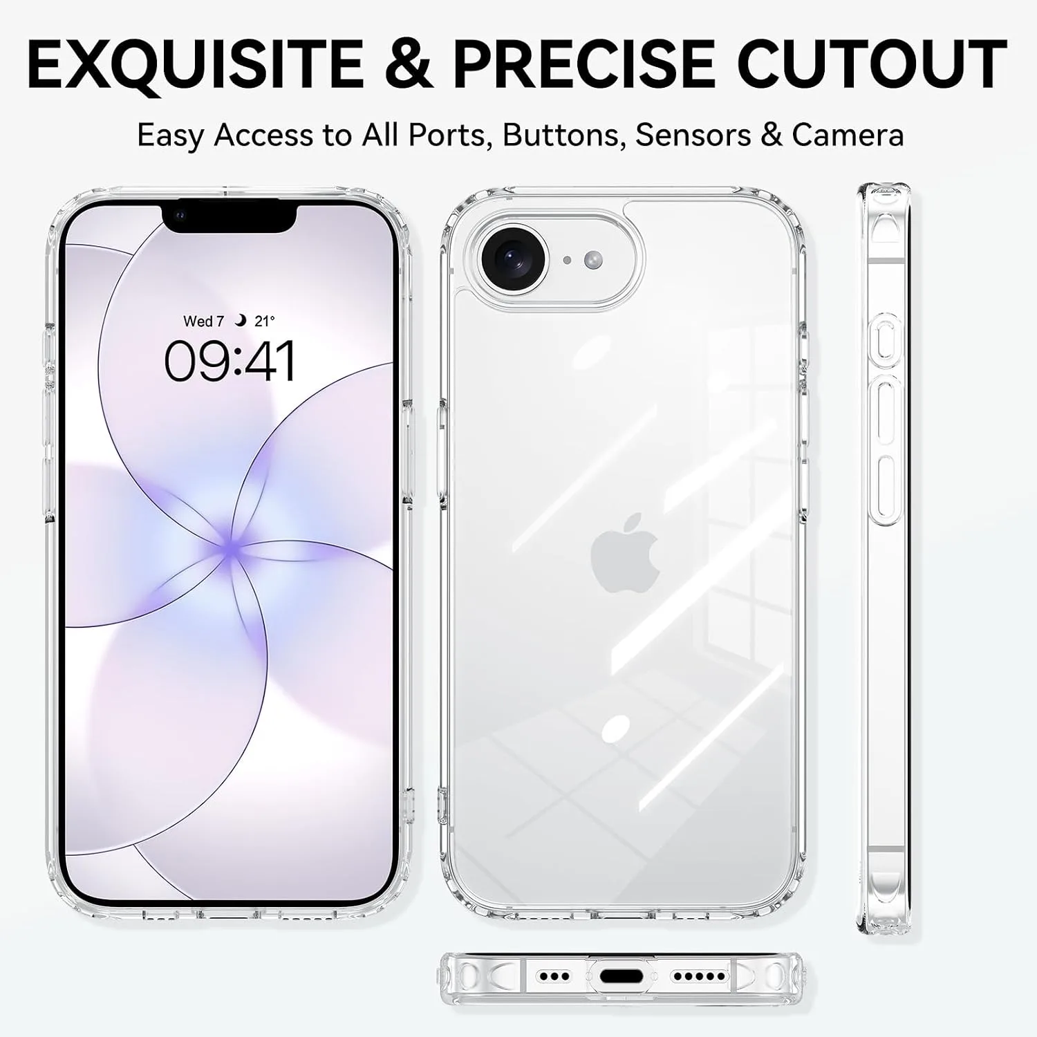 YINLAI for iPhone 17e/16e Case 6.1" Upgraded Anti-Yellowing, Crystal Clear