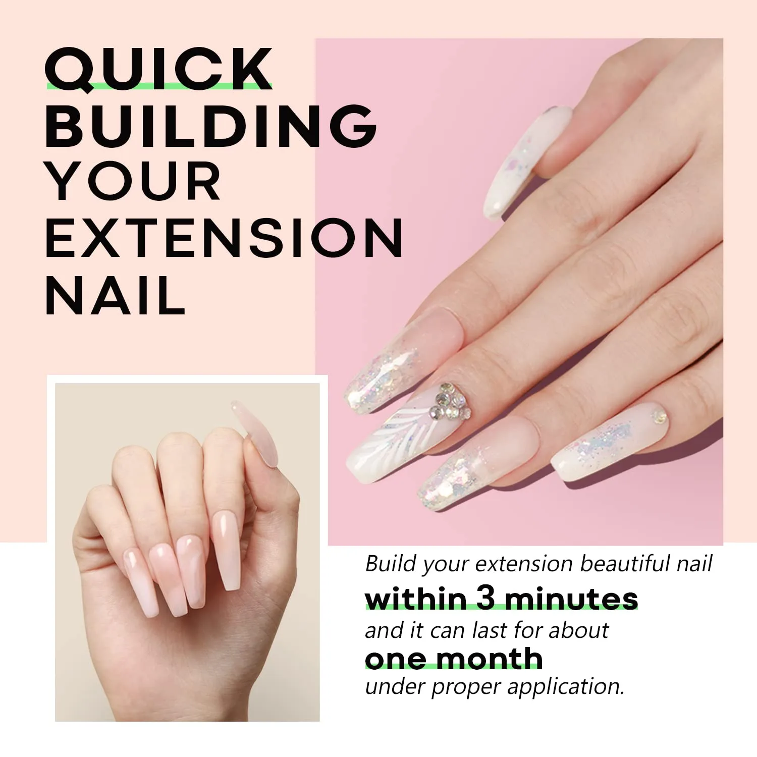 modelones Poly Nail Gel 1.76oz Builder Extension Nude Nature