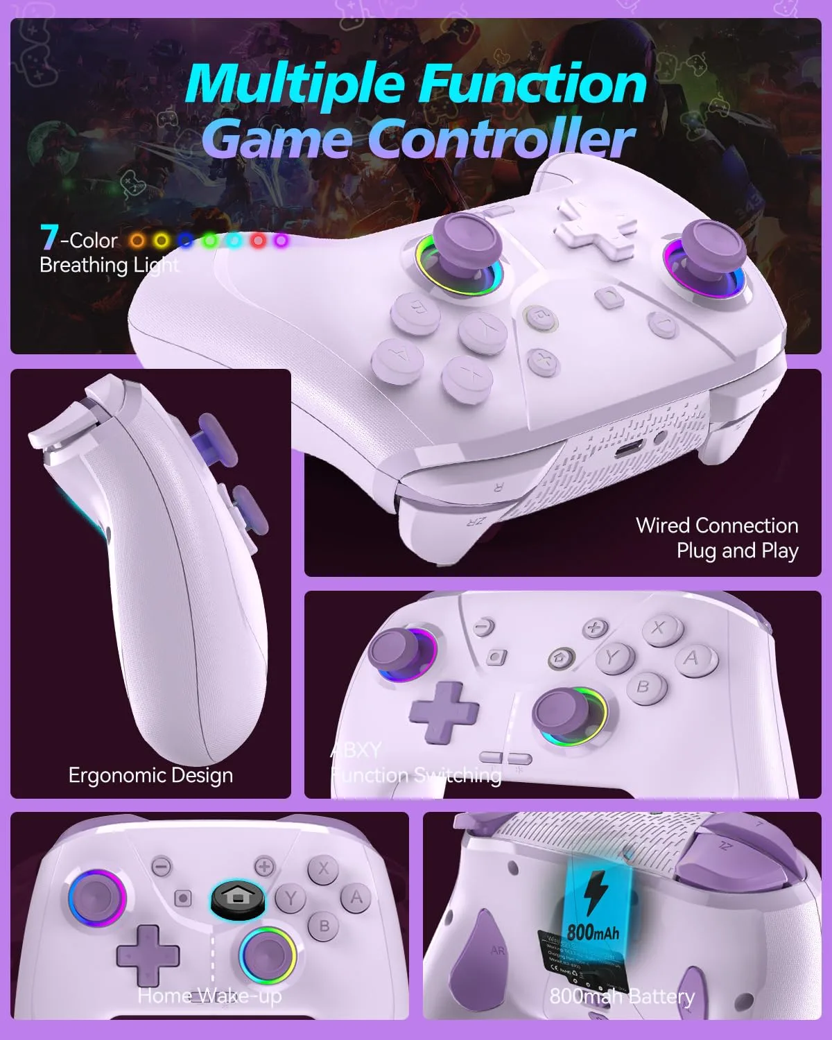 GMBACK Wireless Switch 2 Pro Controller with Home Wake Up & Loop Macro