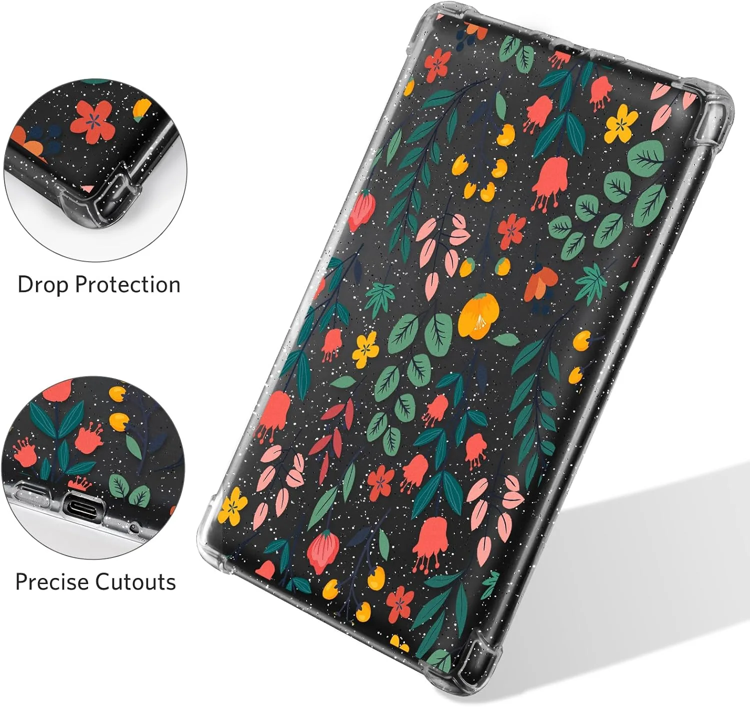 CoBak 6" Clear Case not for iPad (A08272912),Floral