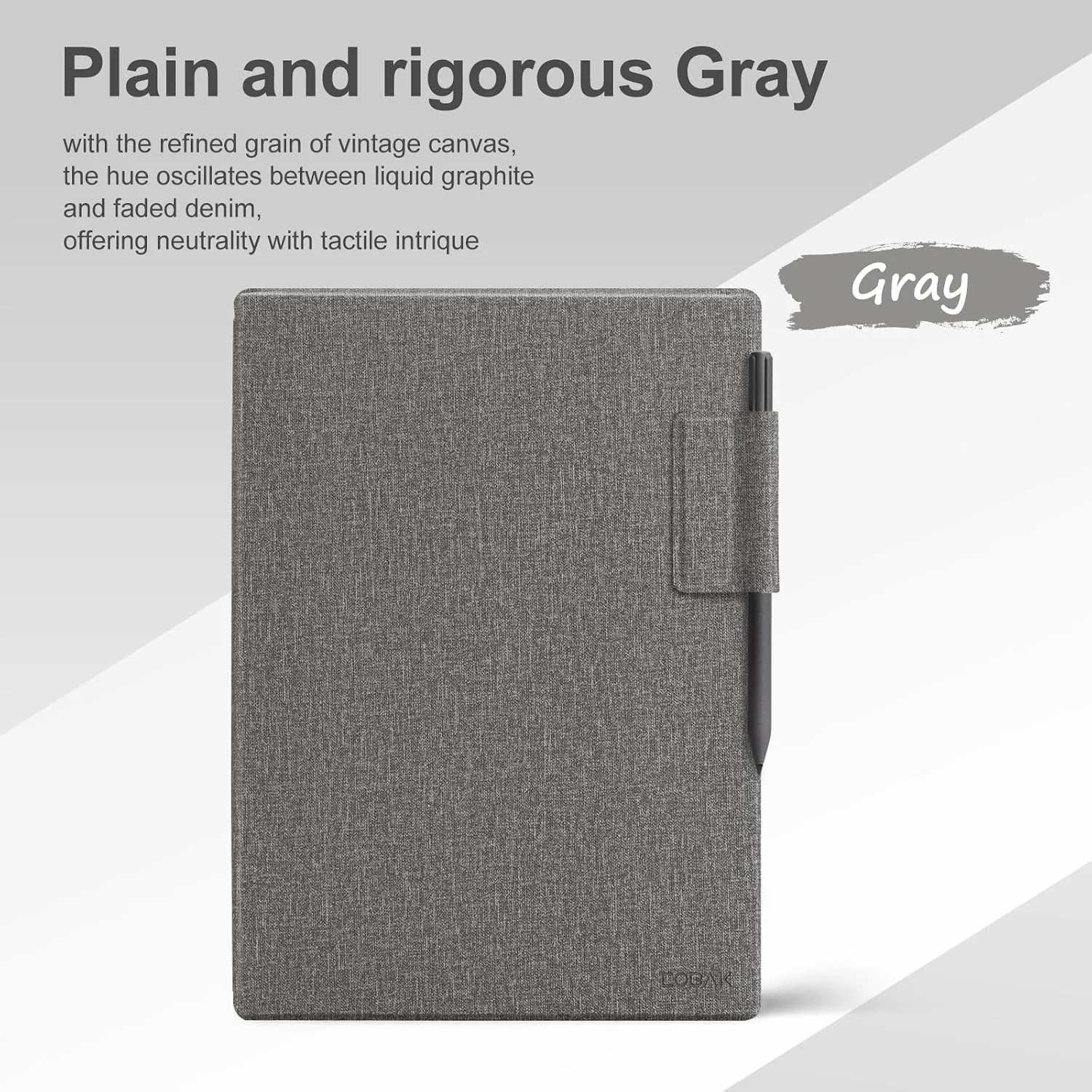 CoBak Premium Magnetic Case for Remarkable Paper Pro 2024 Released 11.8 inch, PU Leather Smart Auto Sleep/Wake Book Folio Cover with Corner Protection and Pen Holder Strap, Gray