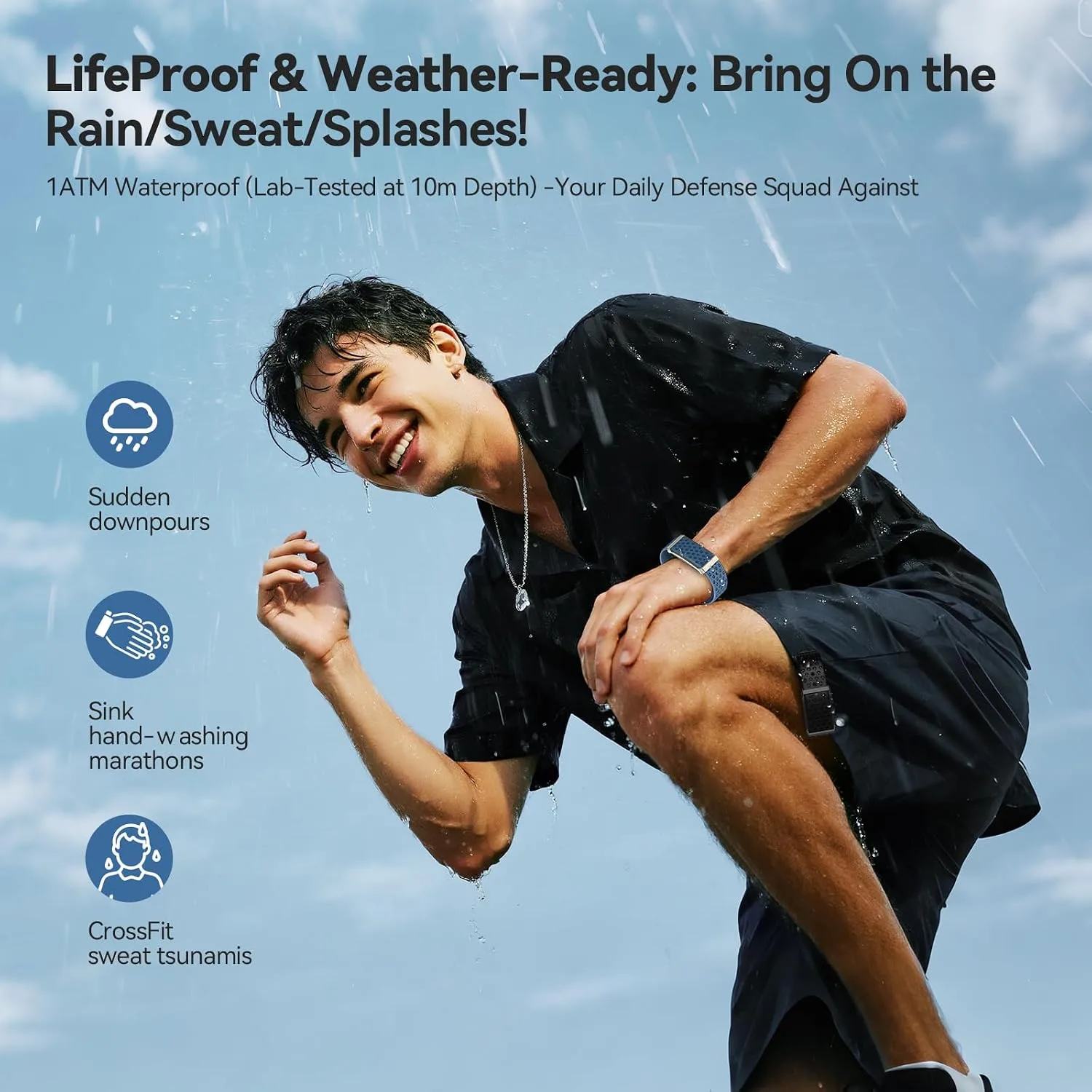 EnergyPort Fitness Tracker,Wearable Health Smart Bracelet Band with Blood Oxygen 170+ Sport Mode 60-Day Battery,Lifetime Membership,Activity Tracking Heart Rate Sleep Monitor for Android iOS,2 Bands