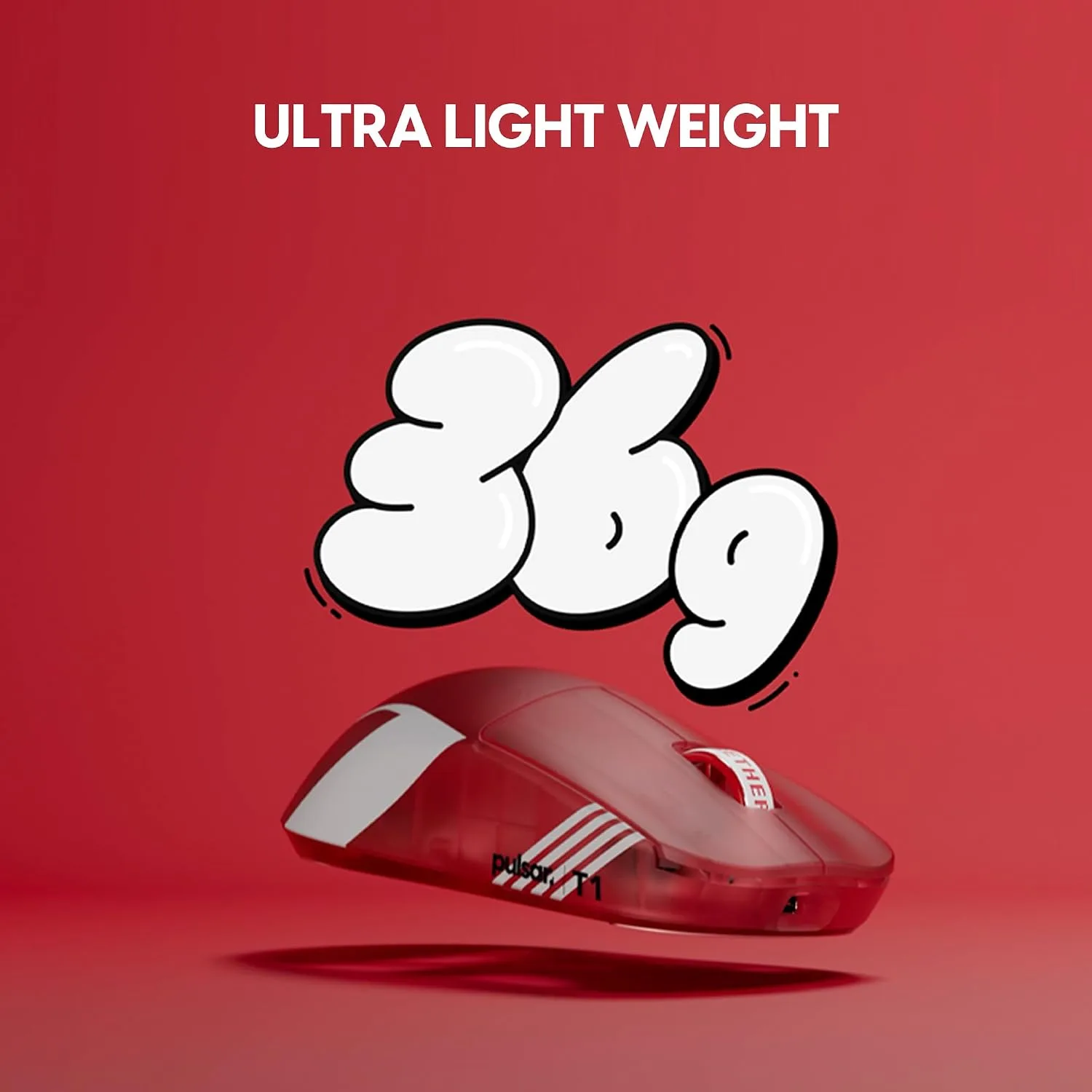 Pulsar Gaming Gears X2 Crazylight Wireless Gaming Mouse, Mini, T1 (Red)