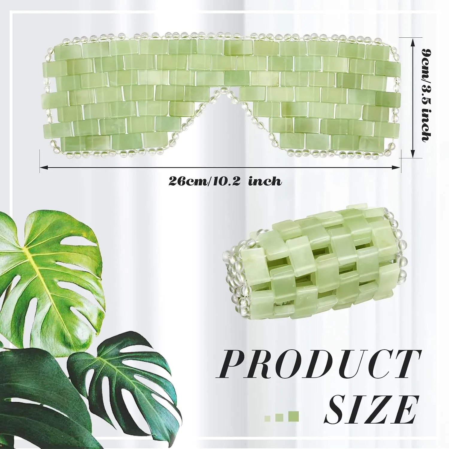 Hercicy Jade Eye Mask, Jade Stone Facial Cooling Mask