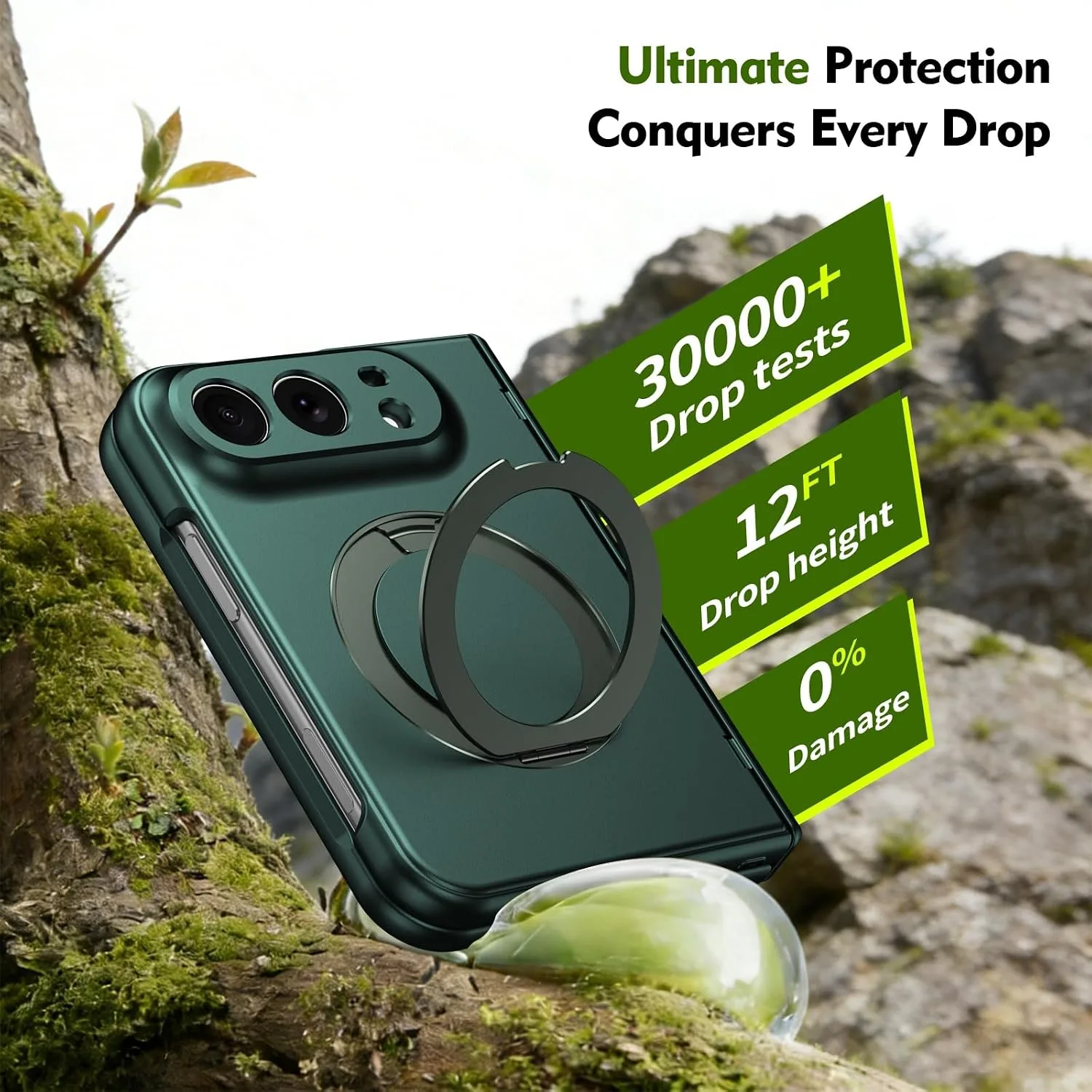 for iPhone Duo Case with Hinge Protection, Green