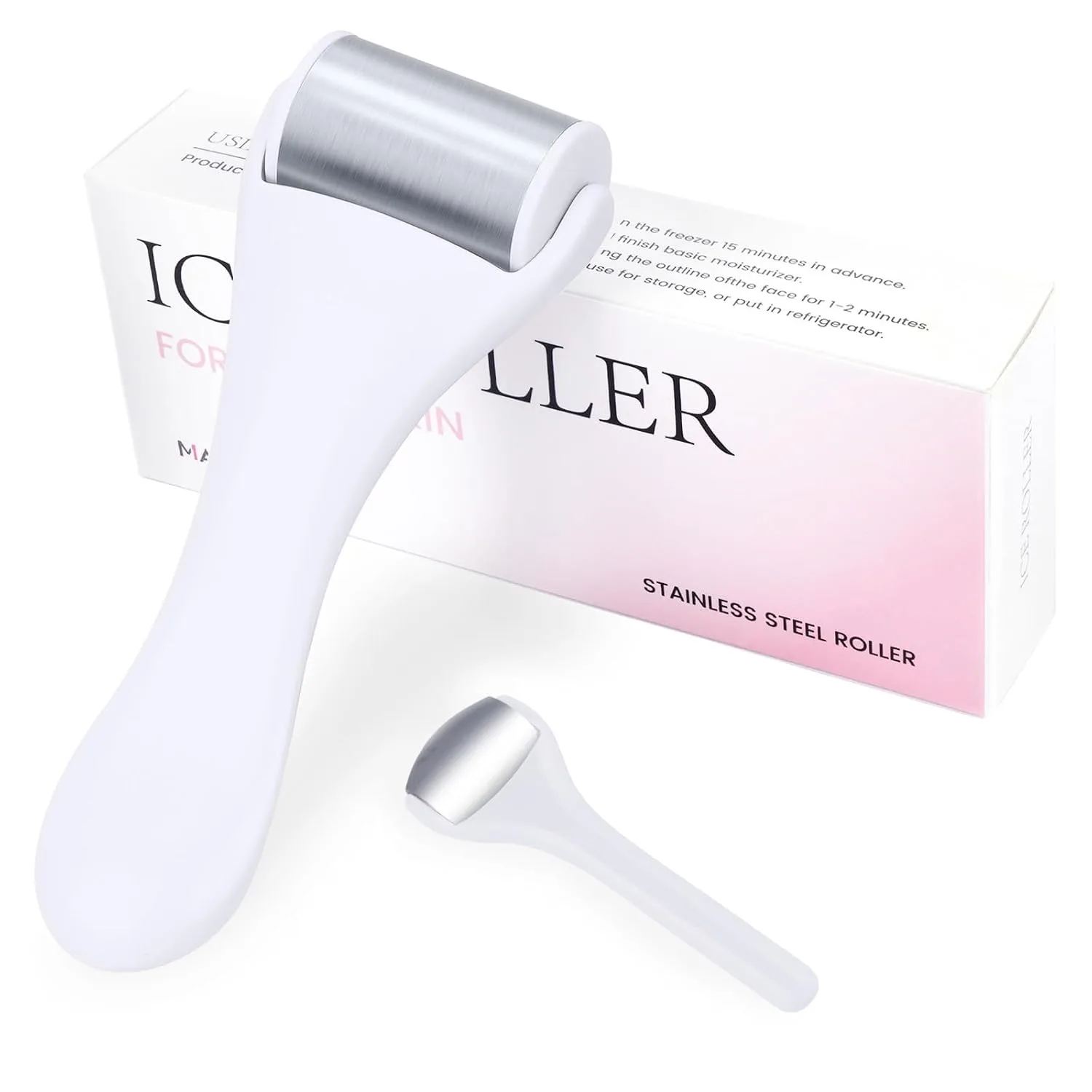 Rodillo de hielo para rostro y ojos Maange set 2 piezas blanco