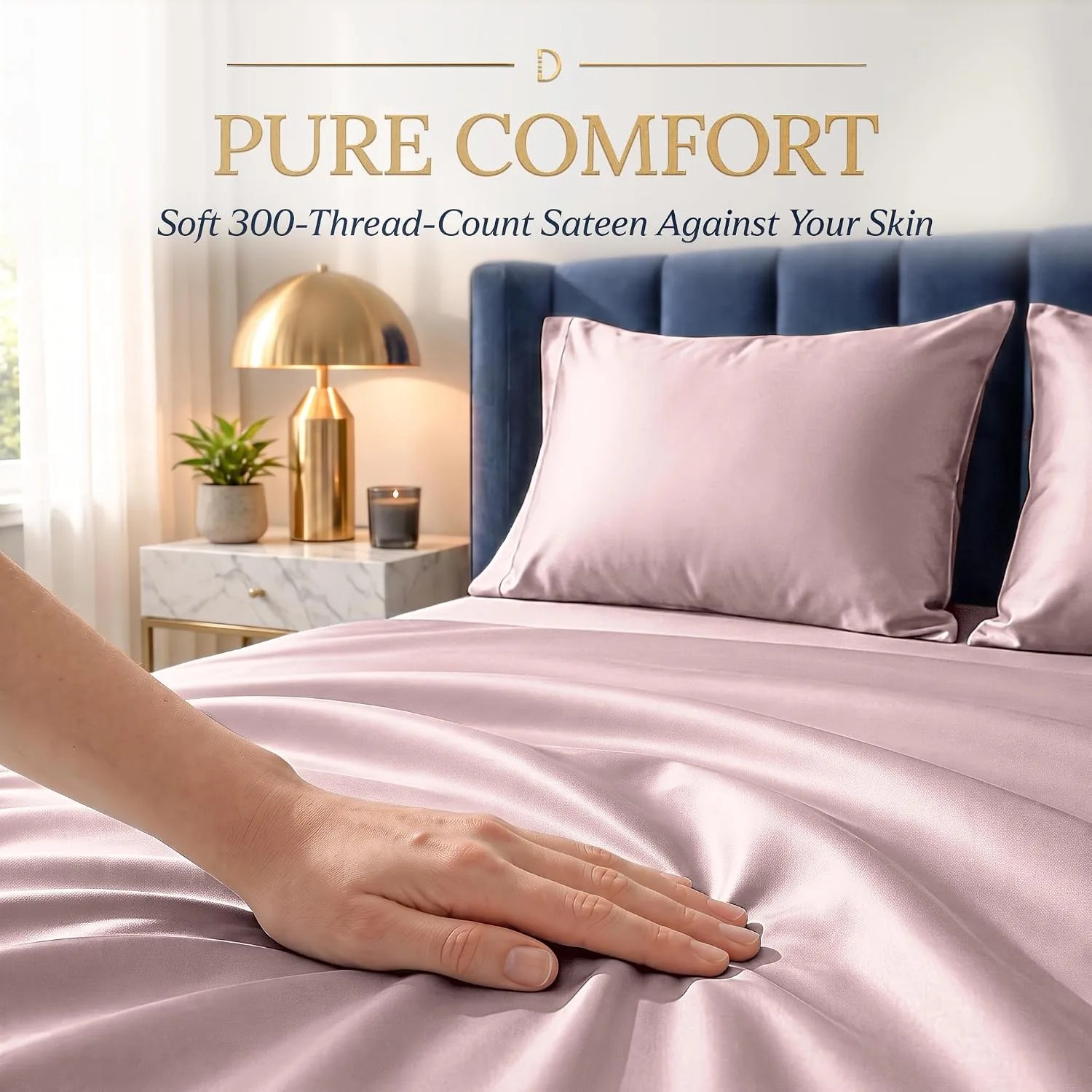 DECOLURE 100% Viscose from Bamboo Sheets Twin Size | 3 Pc Cooling Bed Set