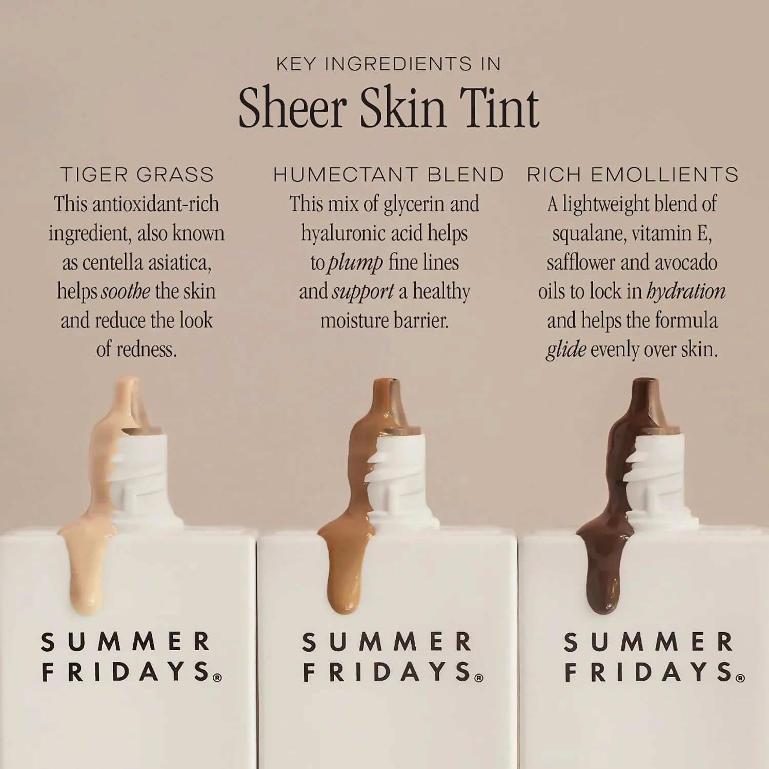 Summer Fridays Sheer Skin Tint - Tinted Moisturizer with Hyaluronic Acid - Helps Diminish Uneven Skin Tone - Sheer to Light Coverage - Shade 2.5 - Light with Cool Peach Undertones (1 Fl Oz)