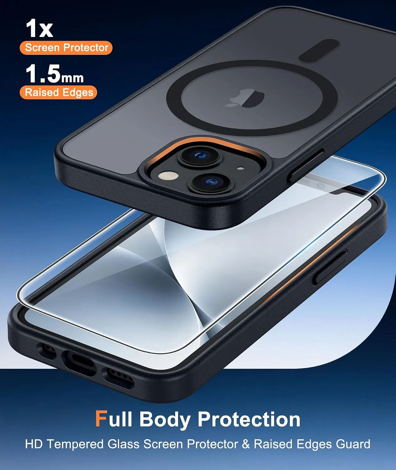FNTCASE for iPhone 13 Mini/iPhone 12 Mini Case Fit for MagSafe Black