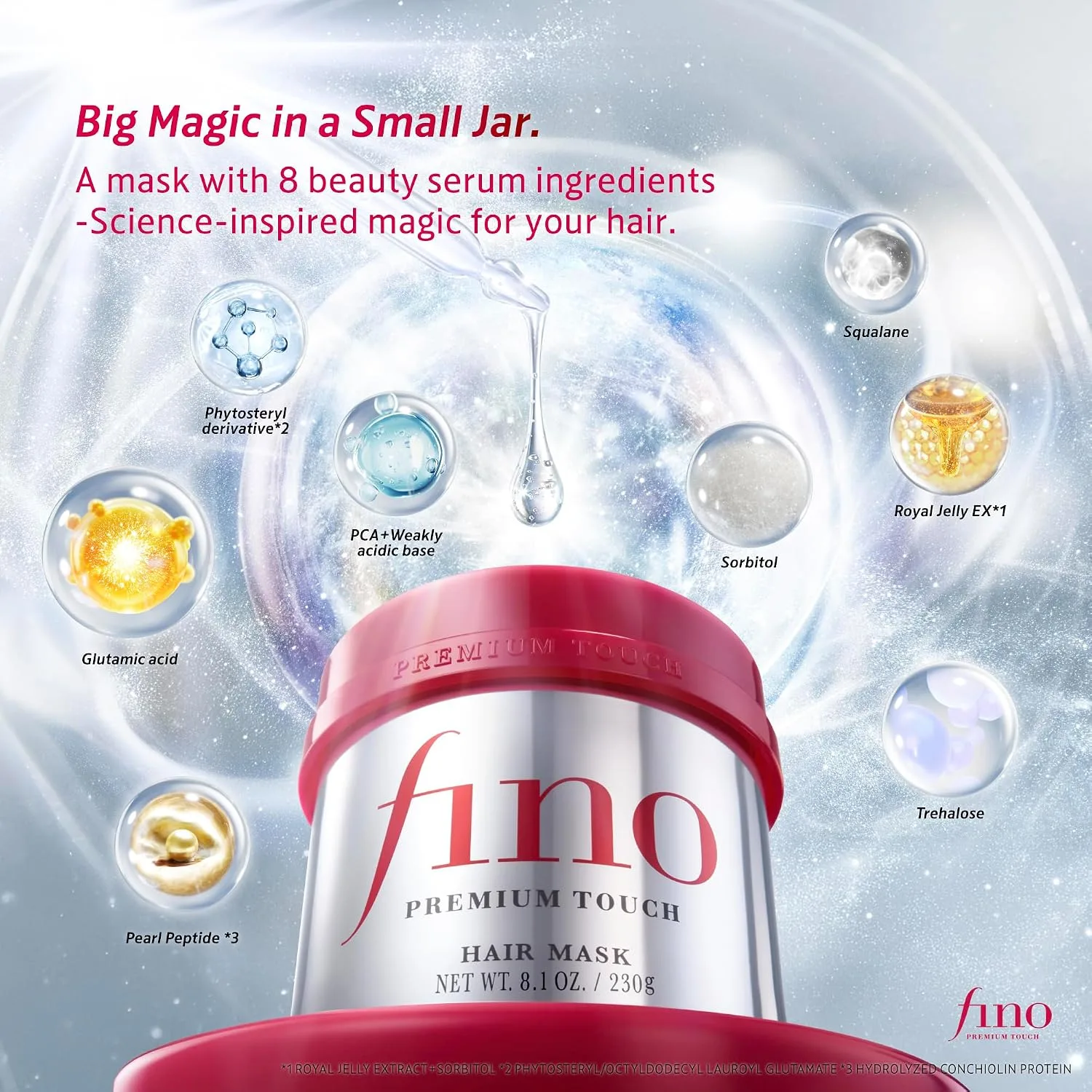 Fino Premium Touch Hair Mask, Deep Repair Japanese Hair Treatment, 8.1 oz