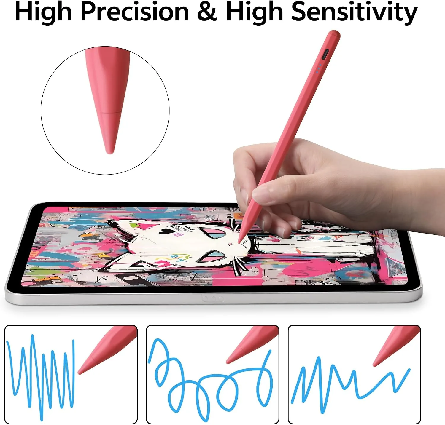 Stylus Pen for Apple Pencil iPad 2026-2018 A16 11th Generation Air Pro Mini