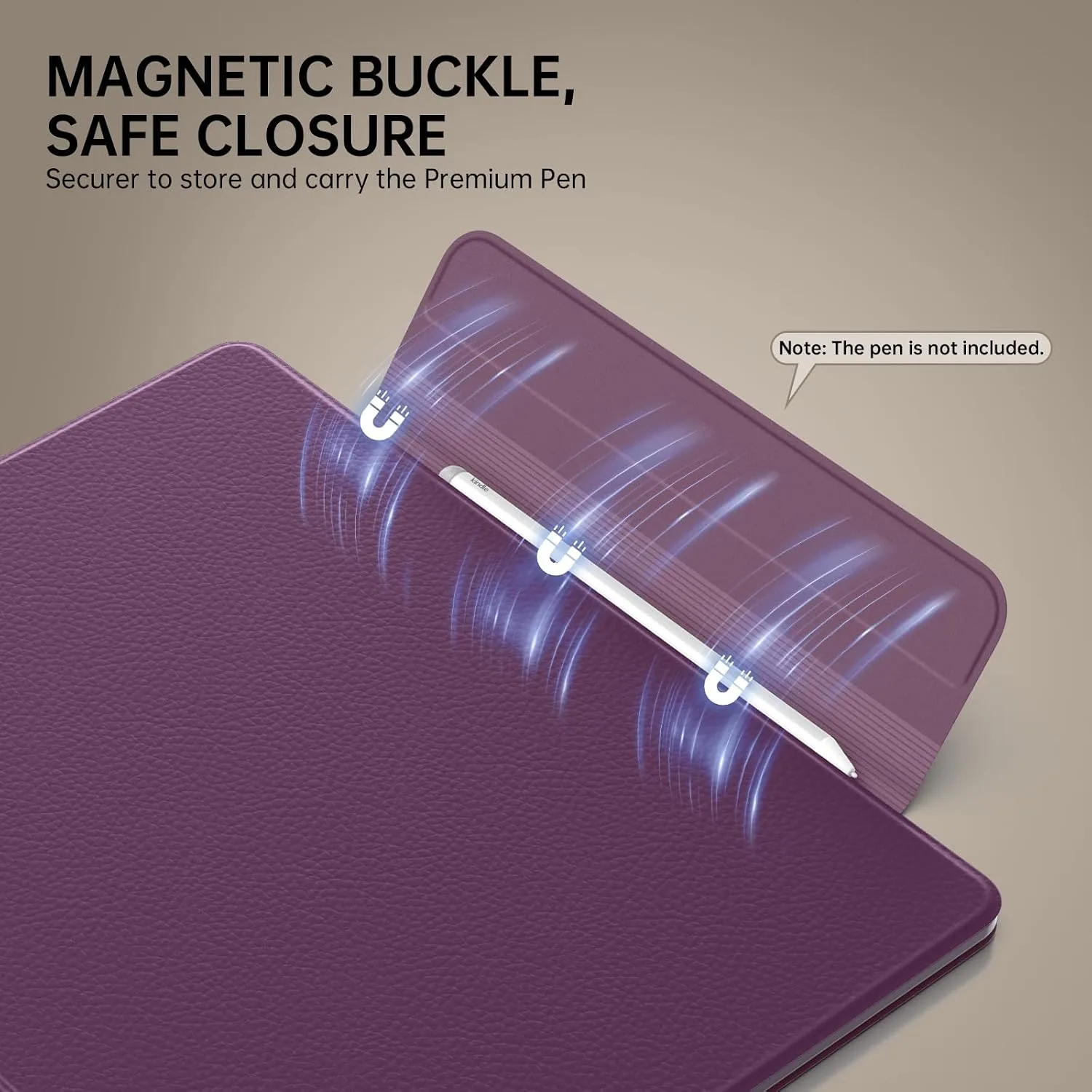 MoKo Magnetic Case for 11" Kindle Scribe 3rd & Colorsoft 1st,Deep Purple