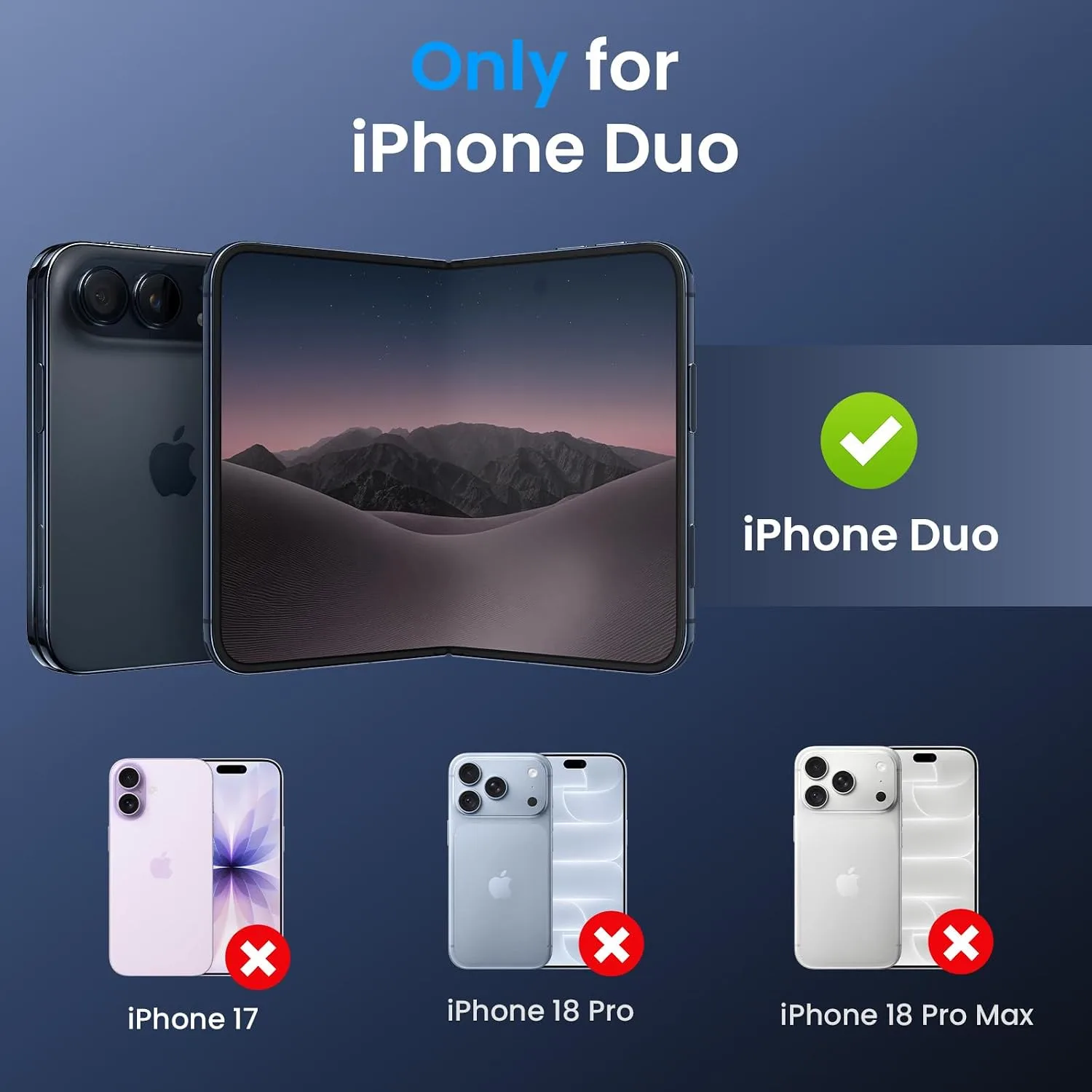 Ruky for iPhone Duo Case, with Privacy Screen Protector, Carbon Fiber