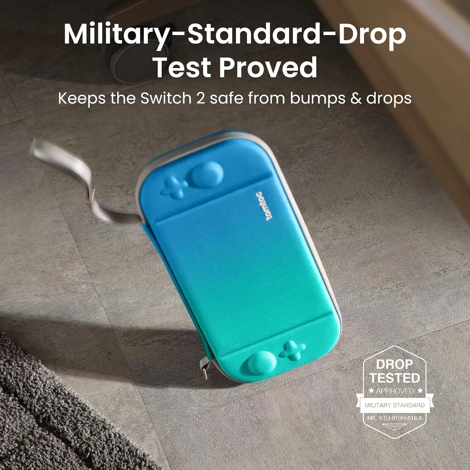tomtoc Slim Carring Case for Nintendo Switch 2, Military Grade Protection