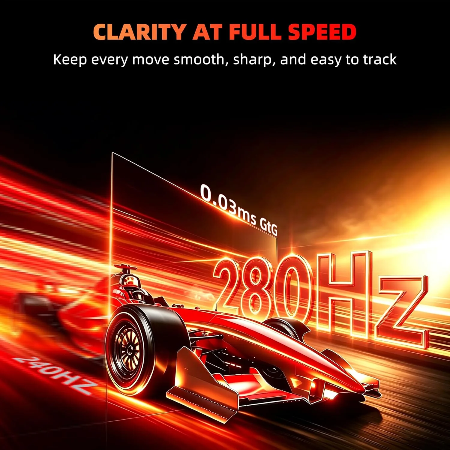 27-Inch QD-OLED Gaming Monitor, QHD 280Hz, 0.03ms, 1.5M:1 Contrast
