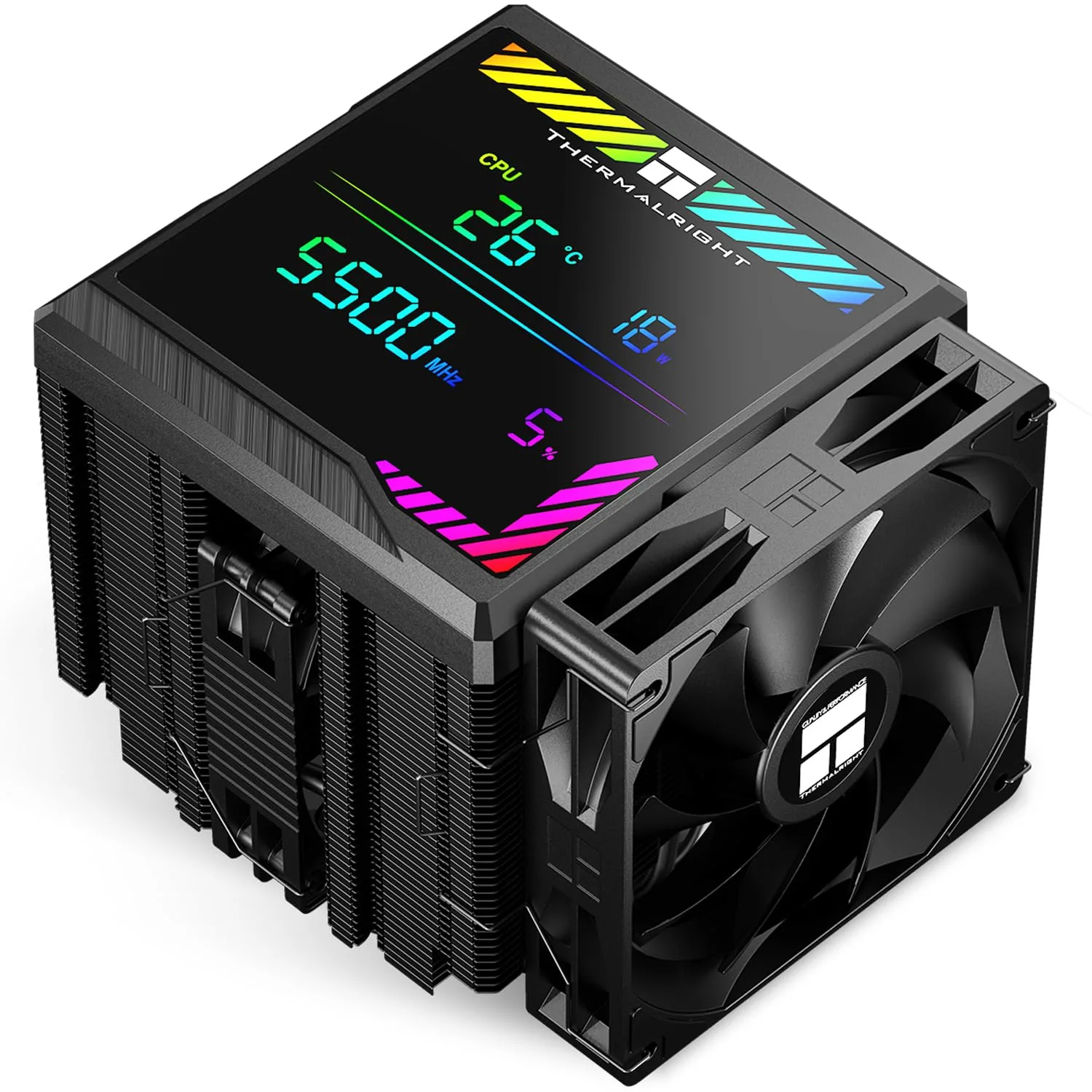 Thermalright Peerless Assassin 140 Digital Black CPU Cooler,Digital Screen