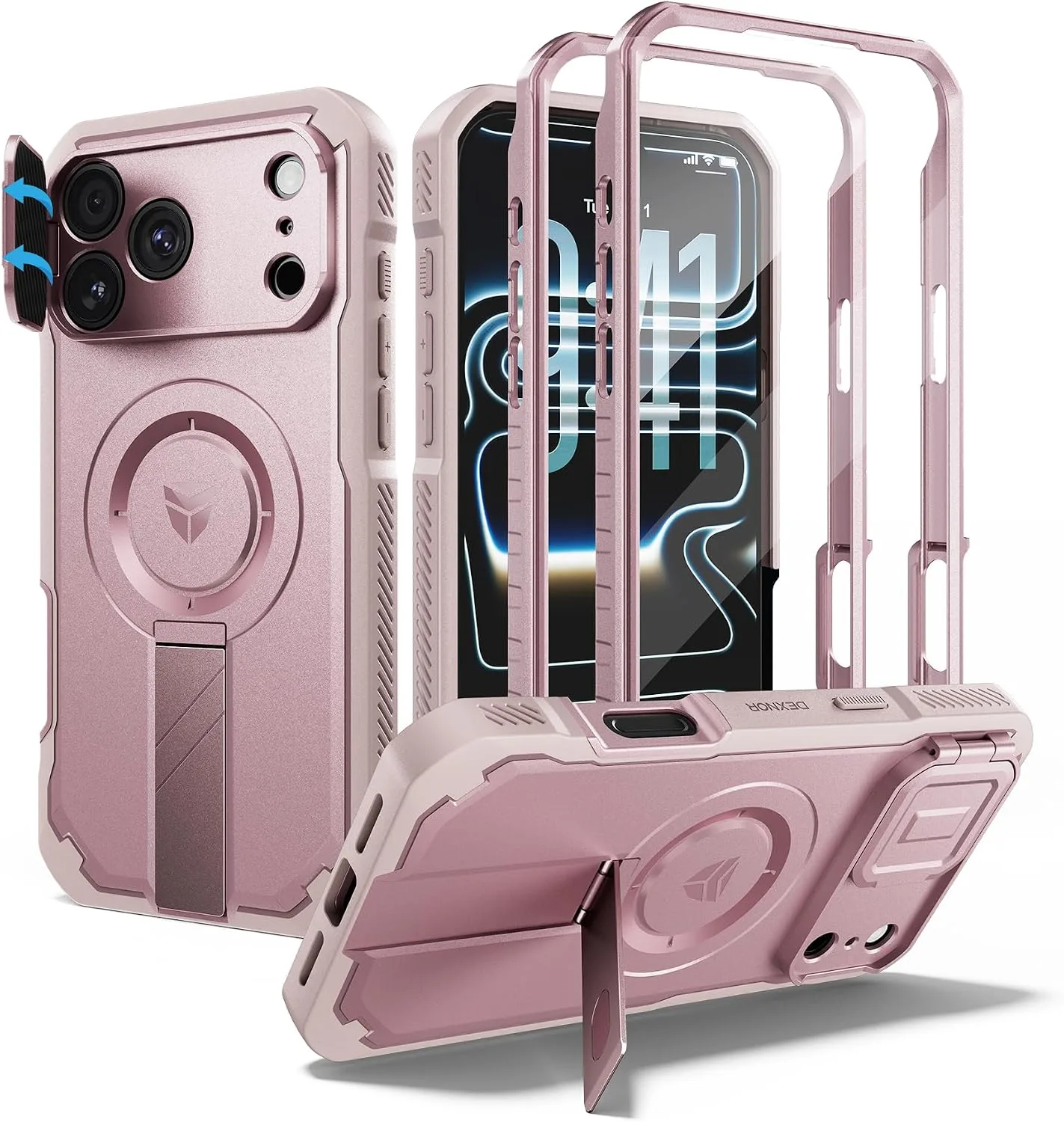 Dexnor for iPhone 18 Pro Max Case/iPhone 17 Pro Max Case, Peony Pink