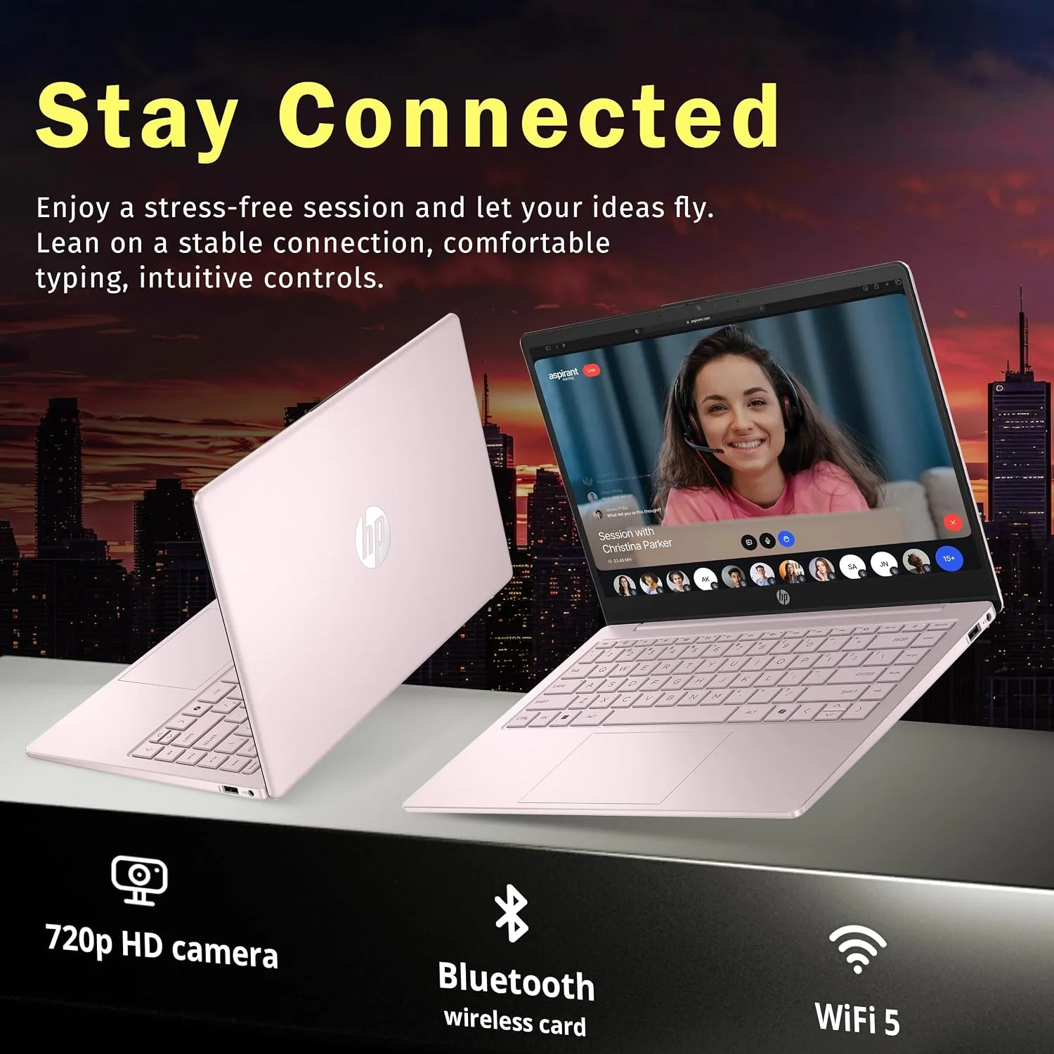 HP Stream 14" HD Laptop, Intel Processor N150, 4GB RAM, 128GB UFS, Intel Graphics, Webcam, Bluetooth, Windows 11s, Pink (Renewed)