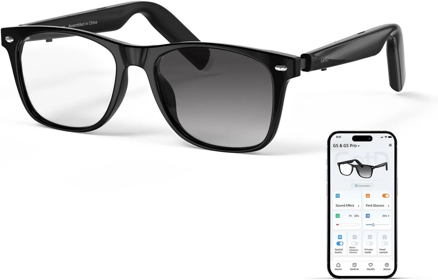 GetD AI Glasses, Smart Glasses Powered by ChatGPT, Real-Time AI Translation