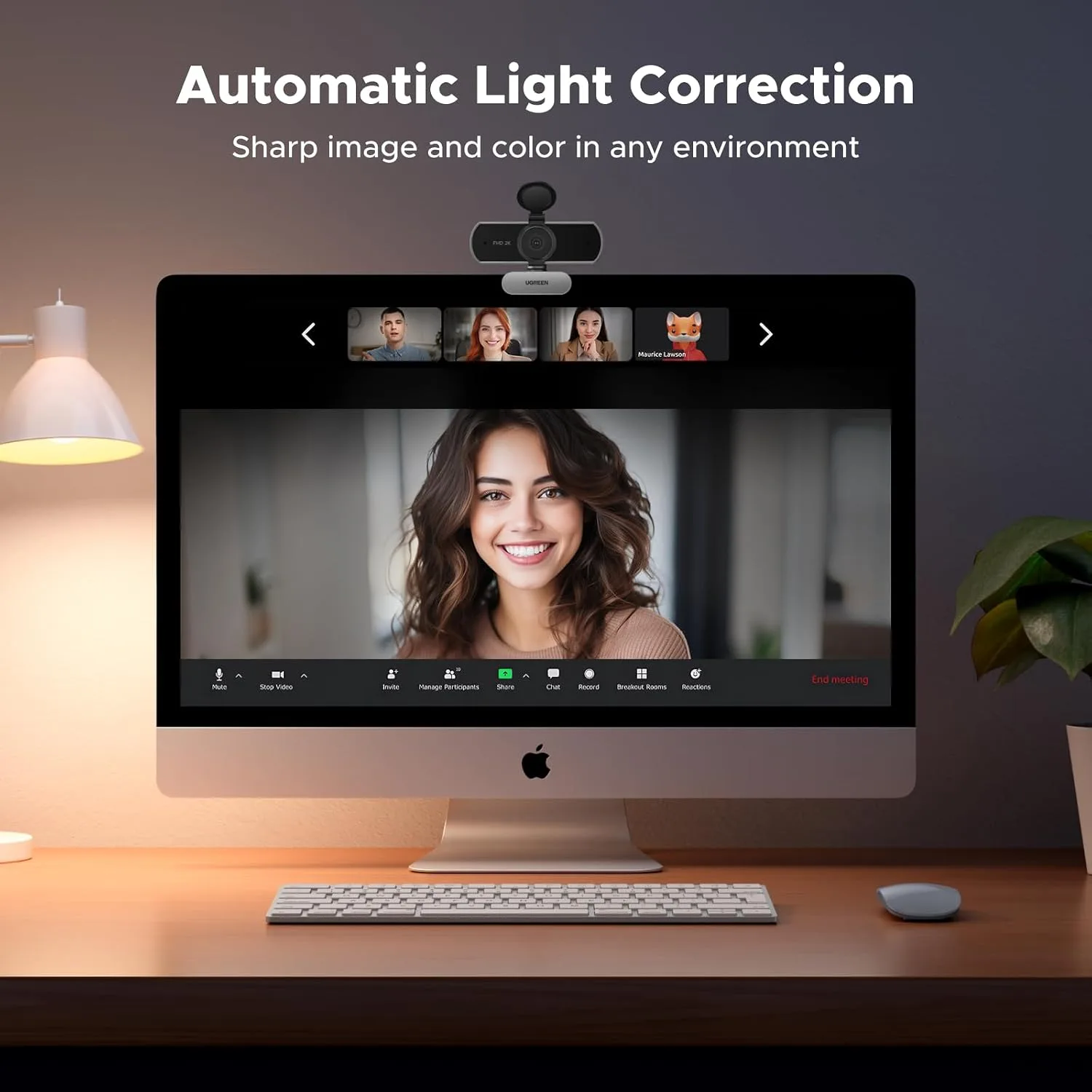 UGREEN 2K Webcam for PC Ultra HD 1080P Computer Webcam with Microphone
