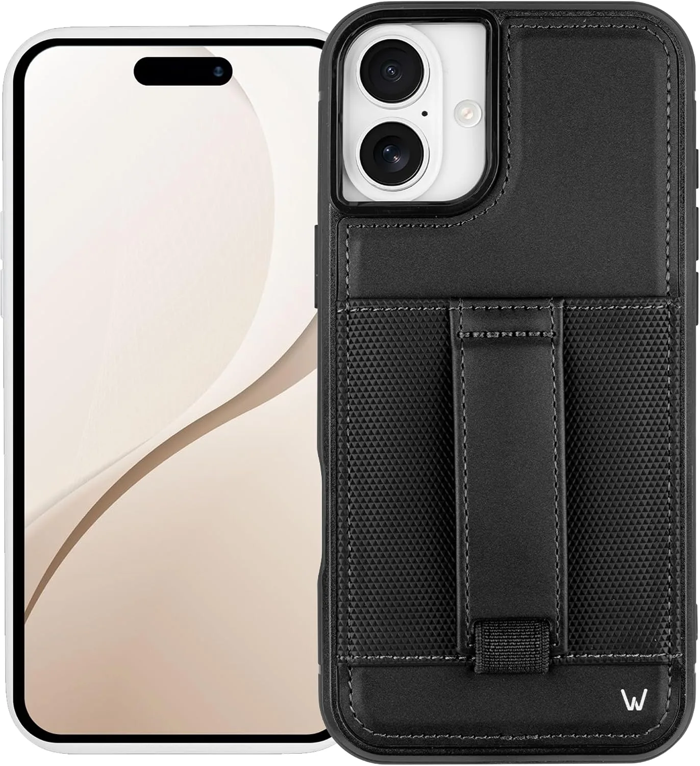 Walli Cases Wallet Phone Case for iPhone 16 Plus, Card Holder Kickstand