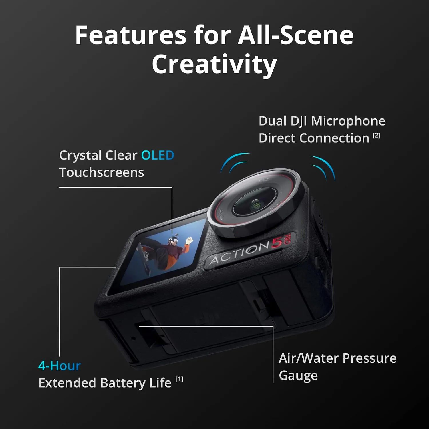 DJI Osmo Action 5 Pro Adventure Combo, Waterproof Action Camera