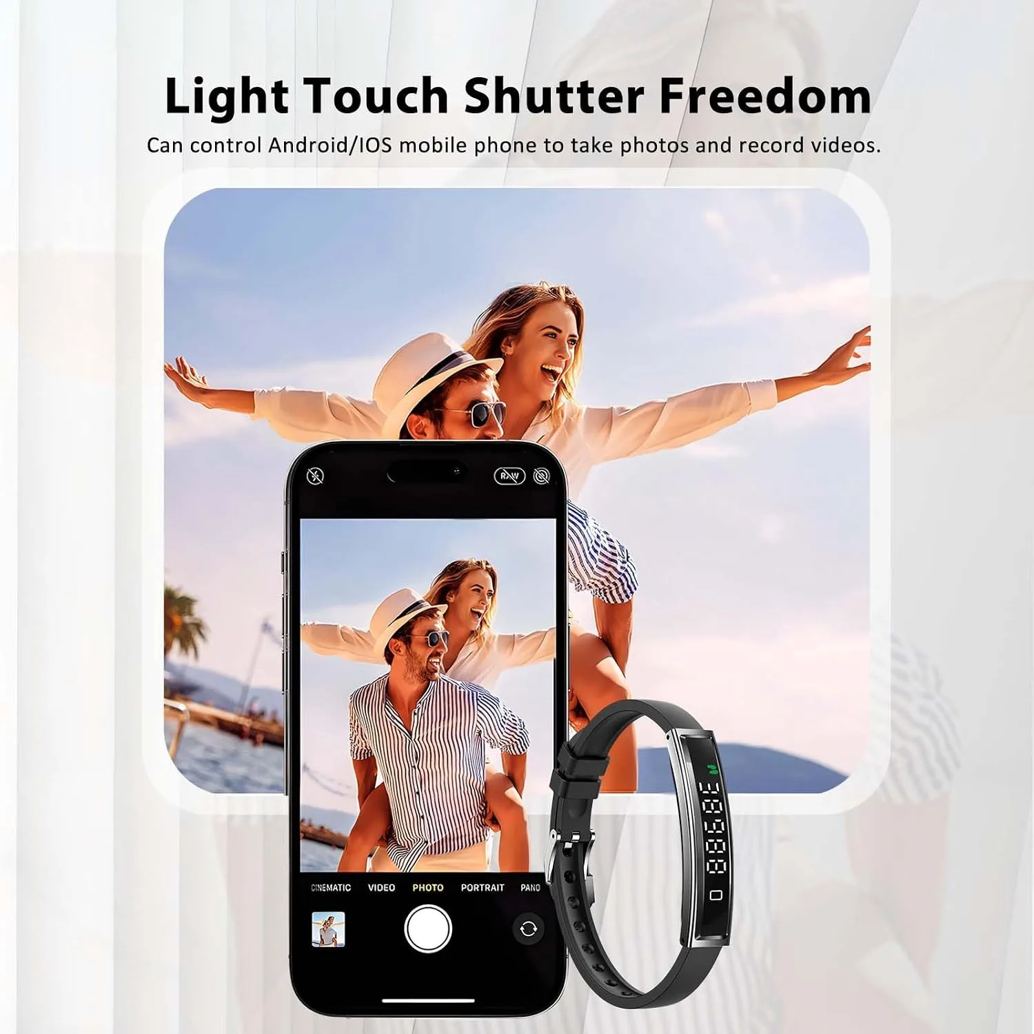 Fitness Health/Calorie Tracker with 2 Bands, Sleep Detection Bracelet