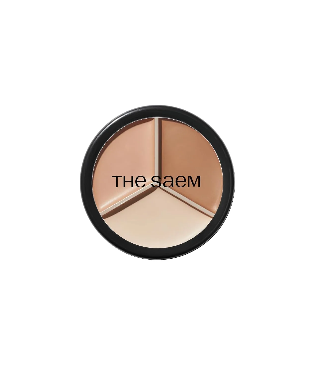 THE SAEM Cover Perfection Triple Pot Concealer - 3-Color Palette for Facial Contouring & Highlighting, 0.16 oz (4.5g) - No 02 Contour Beige