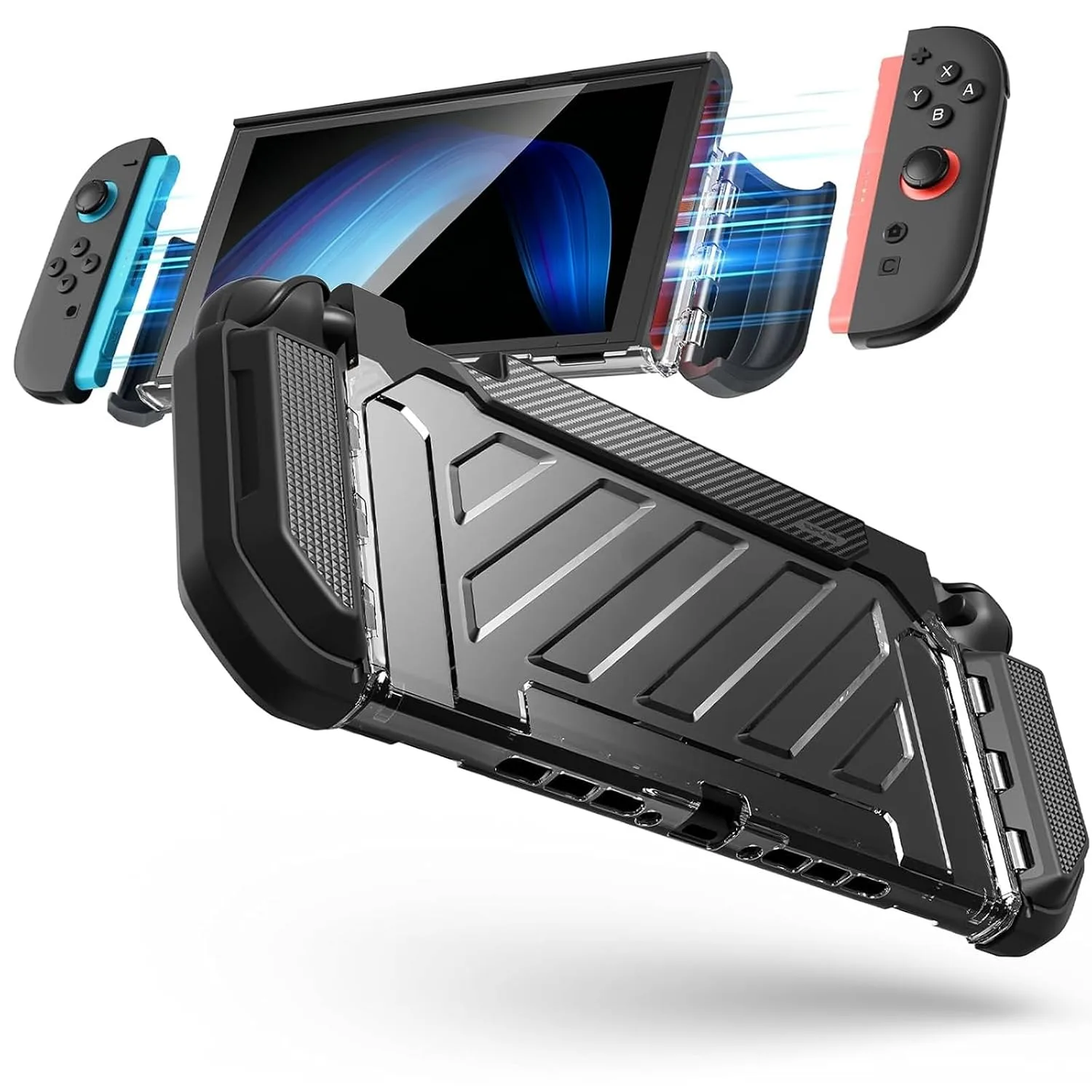 SUPCASE for Nintendo Switch 2 Case 2025, Joy Con Remove Friendly, Black