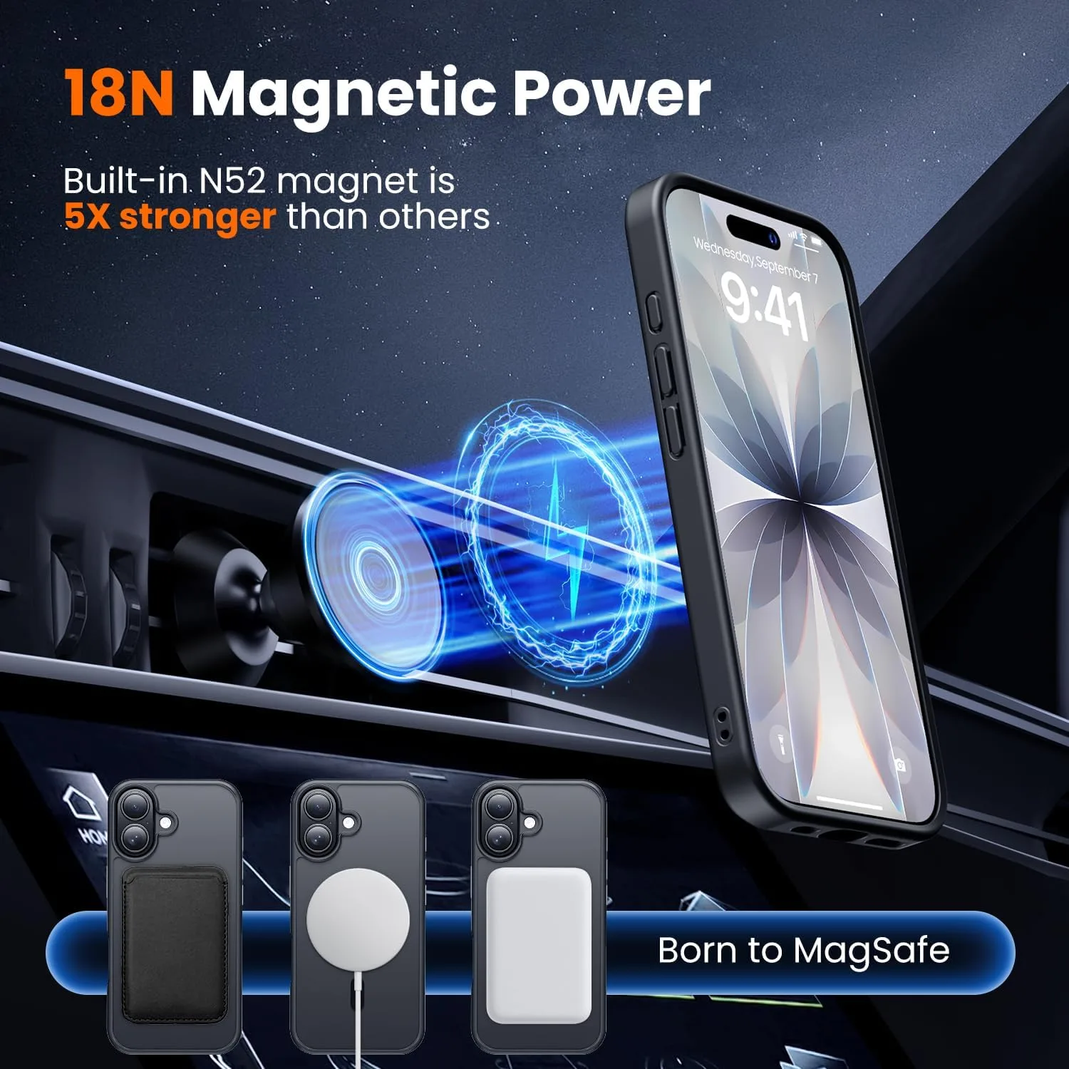 toushion 3 in 1 for iPhone 17 Case Matte Black