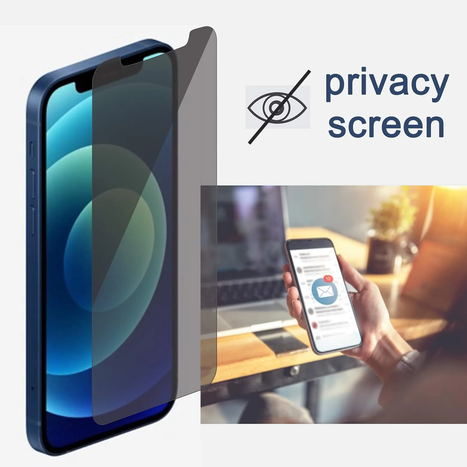 Ailun 2 Pack Privacy Screen Protector for iPhone 12 Mini 5.4 Inch