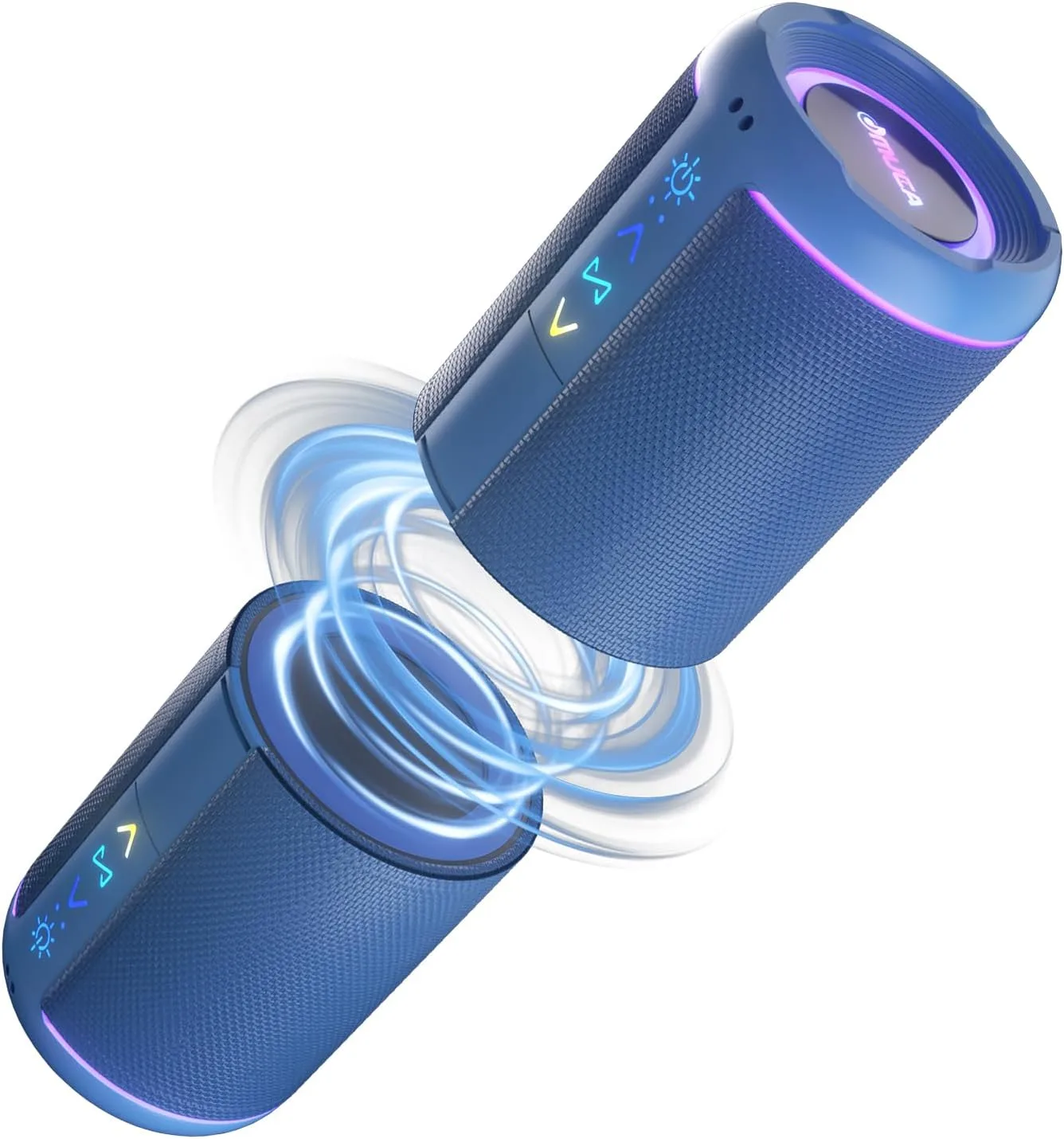 Magnetic 2-in-1 Portable Bluetooth Speaker, 24W Split Stereo Sound with TWS, Bluetooth 5.4, IPX6 Waterproof, 20-Hour Playtime,7 LED Light Modes, Wireless Speaker Perfect for Party Home Beach Outdoor