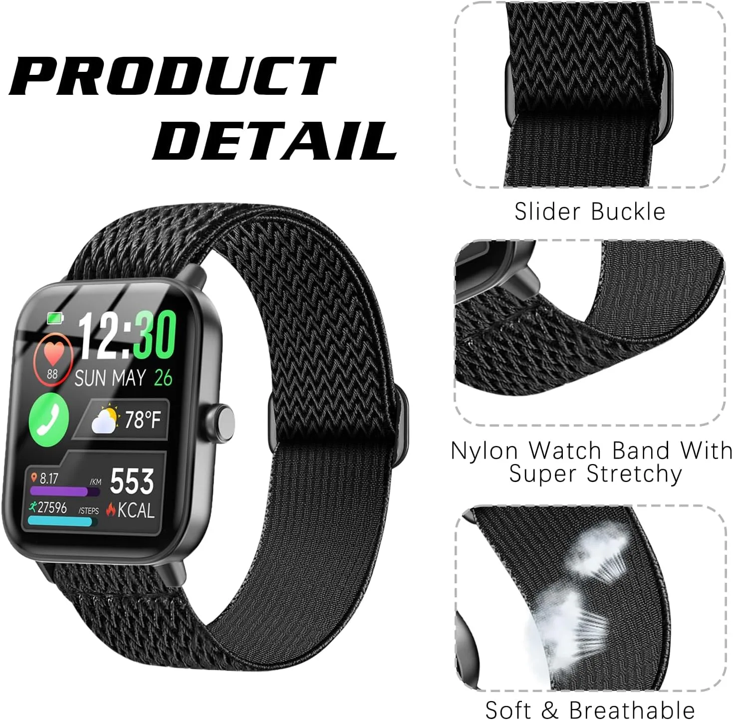 Watch Bands for GloryFit T80/T70/T60/T50/P99/P98 Smartwatch
