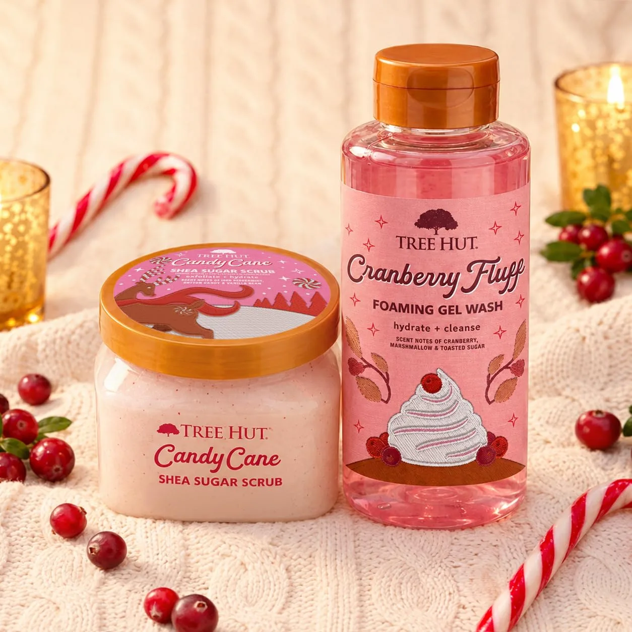 Tree Hut Candy Cane Body Scrub, Limited Holiday Edition, 18 Oz