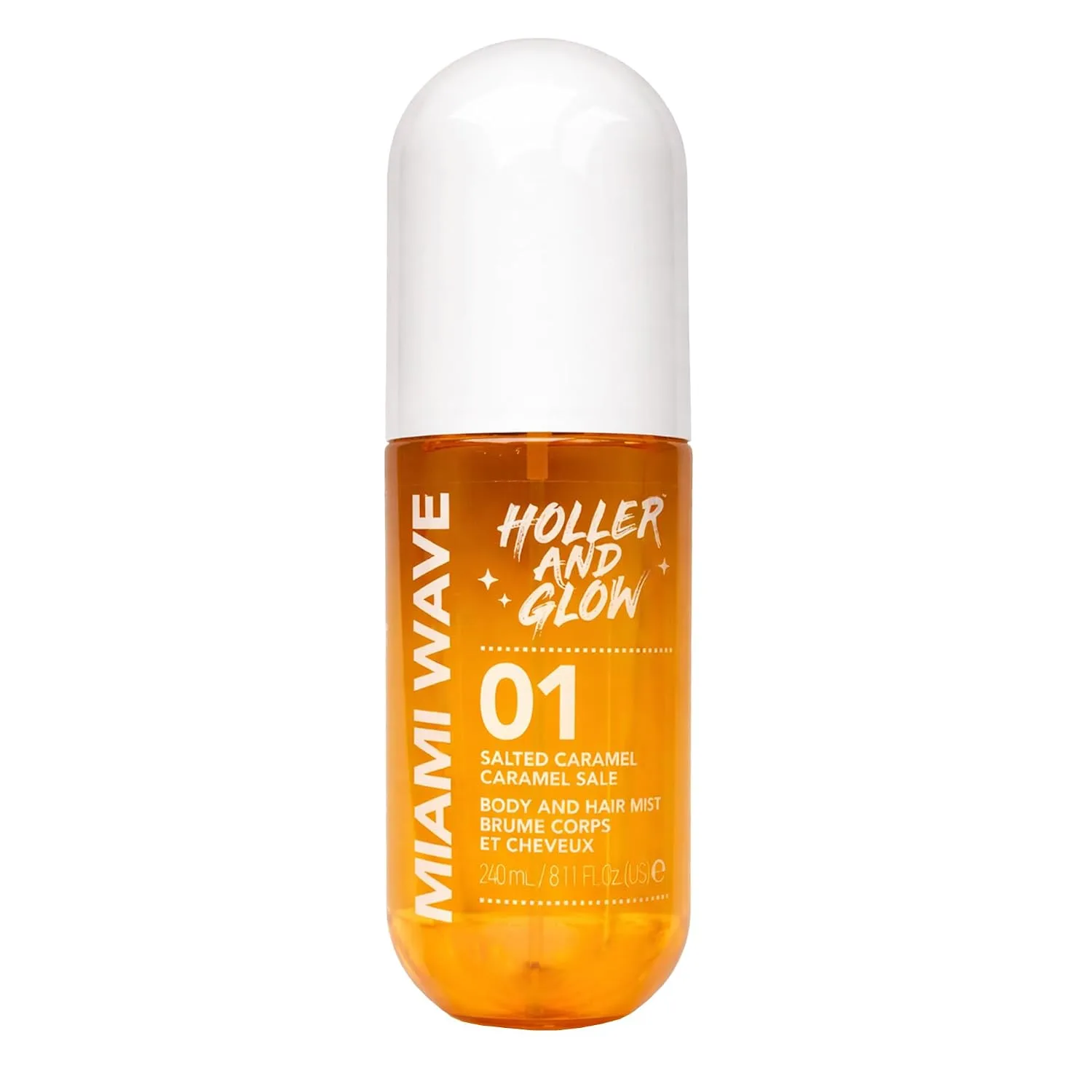 Holler Miami Wave Salted Caramel Body And Hair Mist, 8.11 fl oz