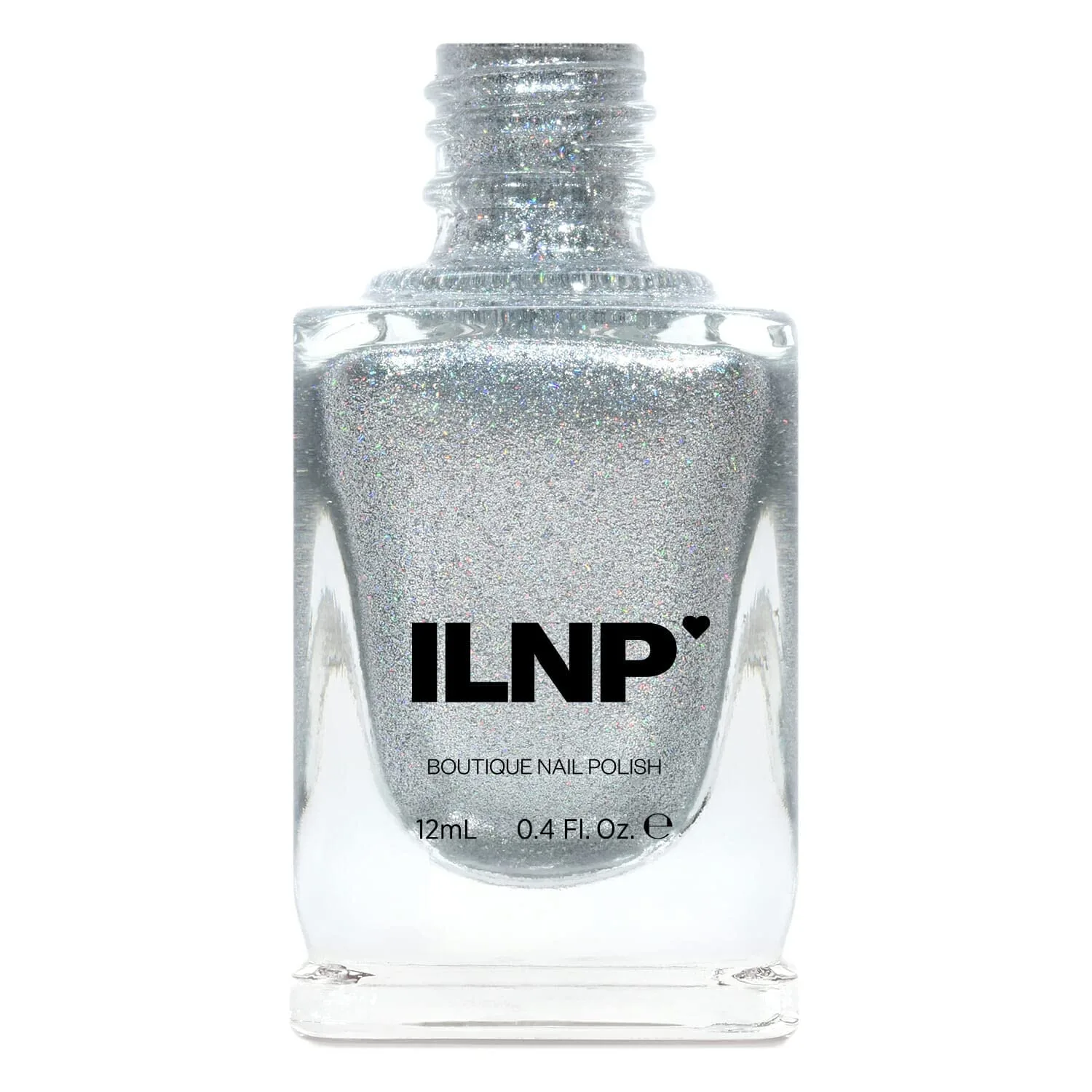Esmalte de uñas ILNP Avalanche plata holográfico