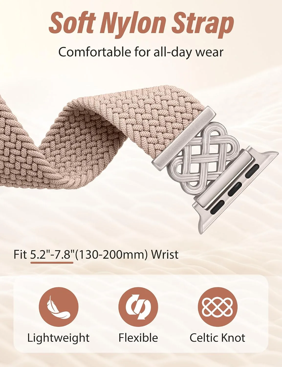 Braided Stretchy Band with Magnetic Clasp for Apple Watch Bands Women Men
