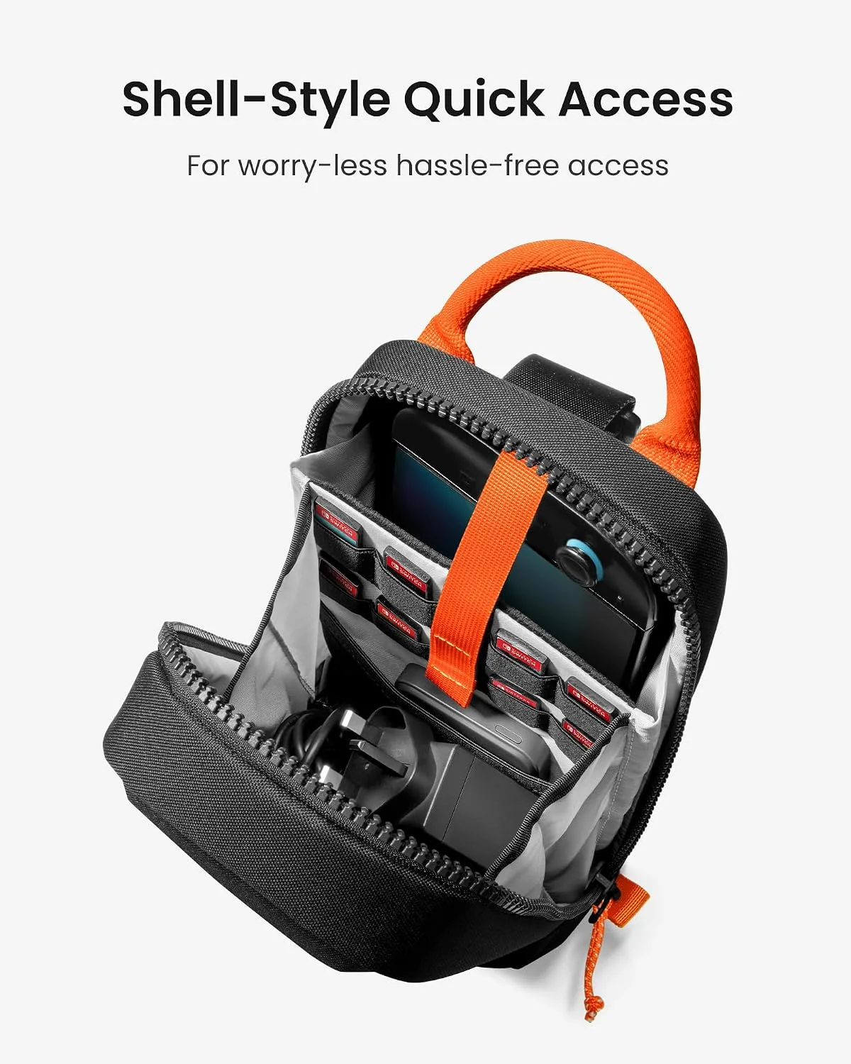 tomtoc Sling Carrying Bag for Nintendo Switch 2 with 8 Game Card Slots