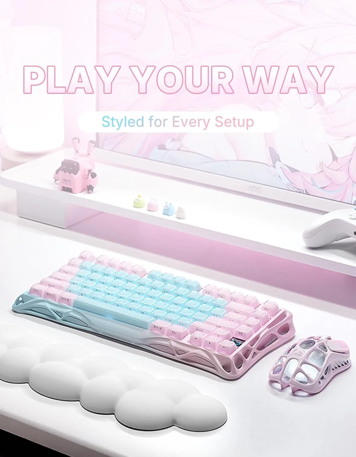 GravaStar Mercury K1 Lite 75% Wireless Mechanical Gaming Keyboard RGB
