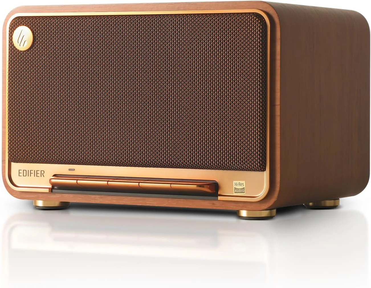 Edifier D32 Retro Wooden Tabletop Wireless Speaker AirPlay2, Brown