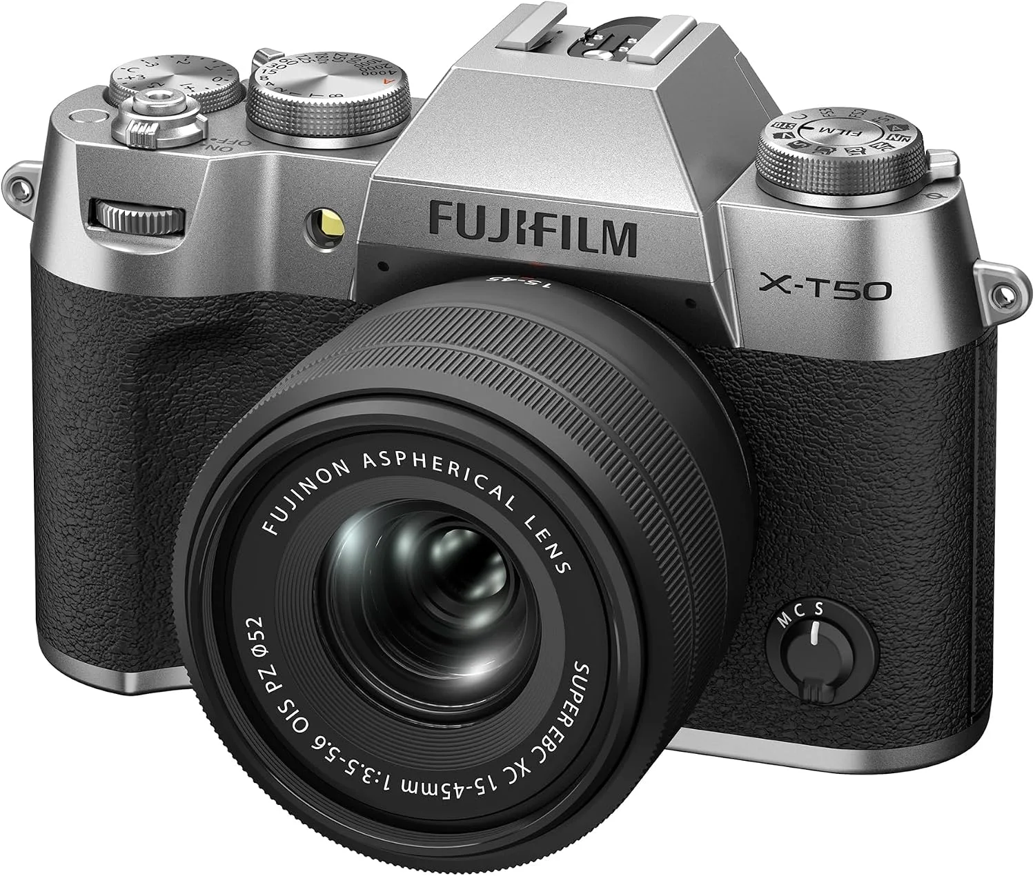 Fujifilm X-T50 Mirrorless Digital Camera XC15-45mmF3.5-5.6 OIS PZ Lens Kit - Silver