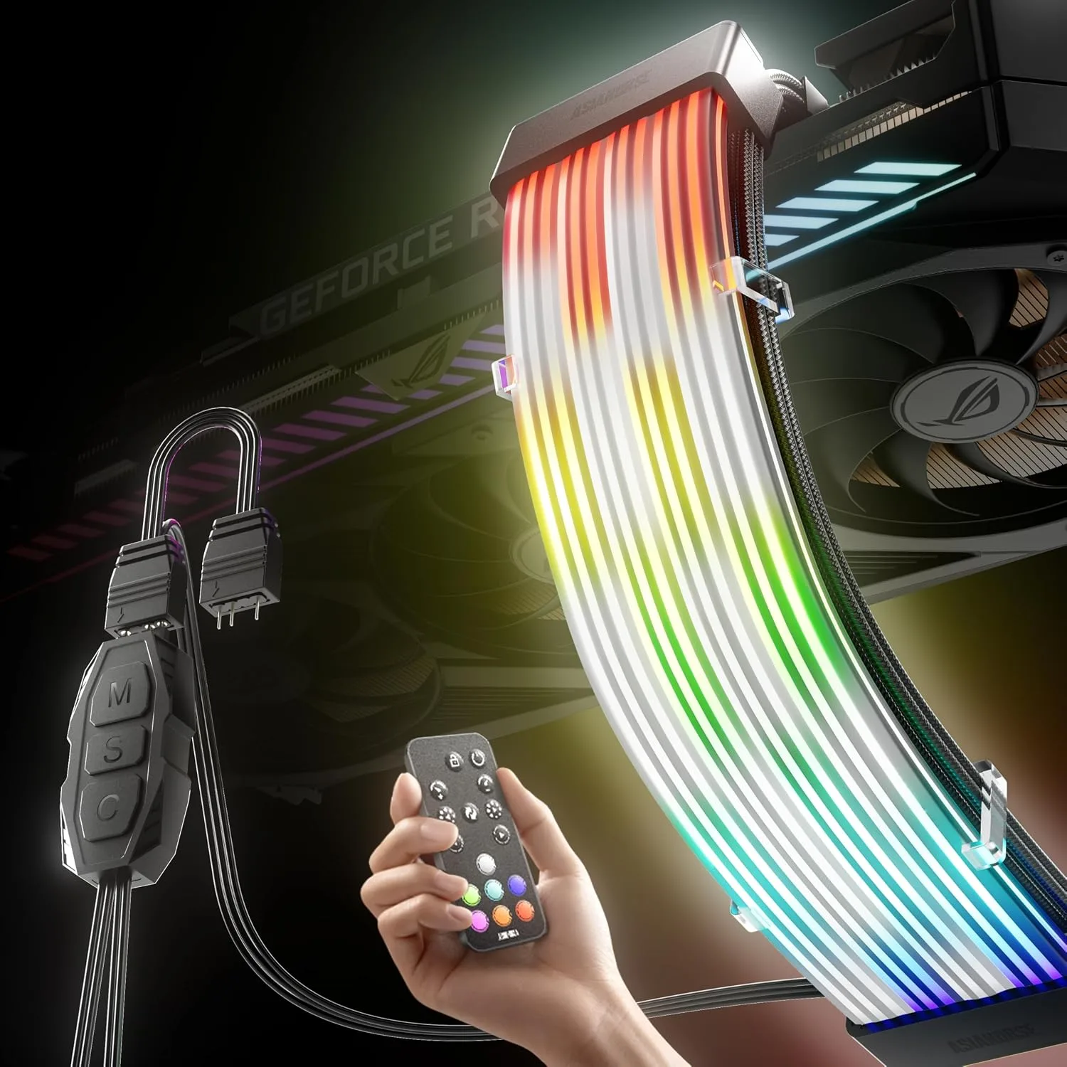 Cooler interno Asiahorse Aurora Pro RGB con 108 LEDs direccionables para cables de poder