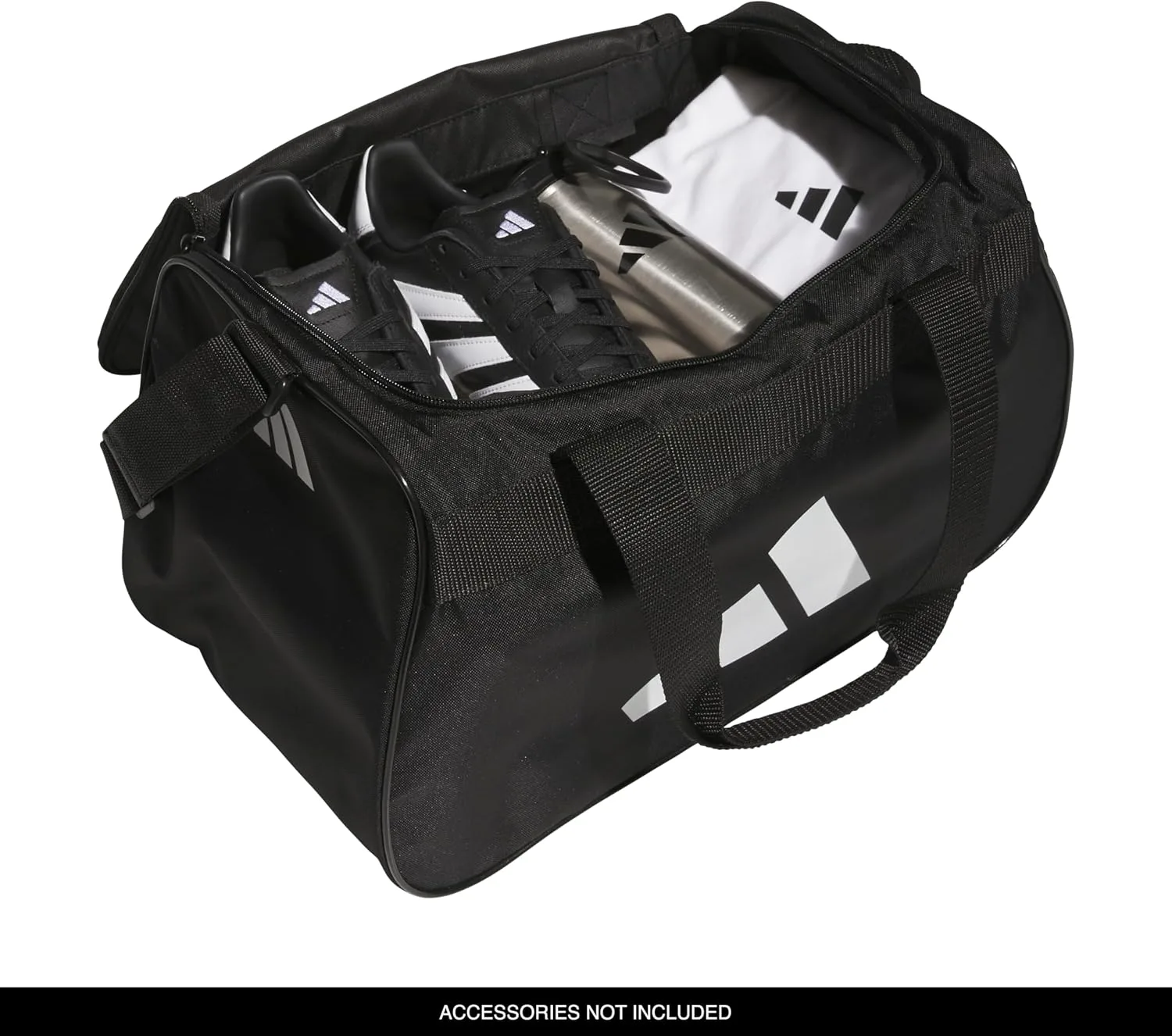 adidas Power Gym Bag – Lightweight Small Duffel, Black/White, OSFA