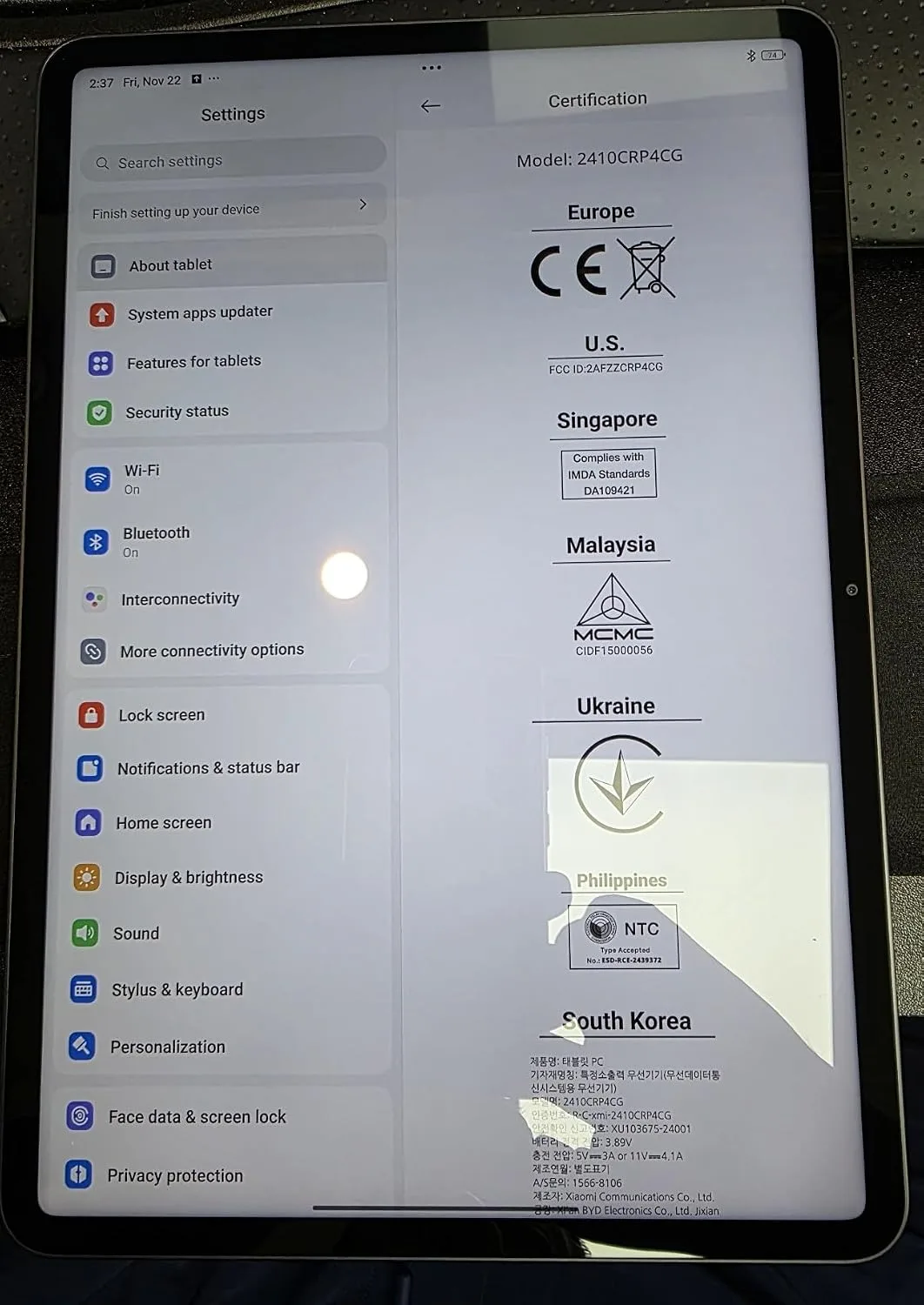 XIAOMI Pad 8 Ai WiFi Version Global (No Calls or Text) 11.2 inches 3.2K 144Hz 9200mAh Four Speakers 13 Mp Model 25097RP43G (Blue, 256GB + 12GB)