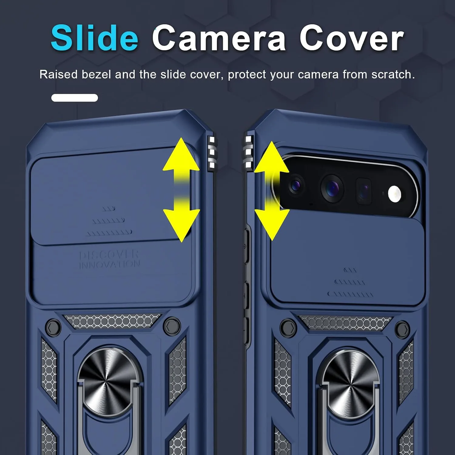 for Google Pixel 11/11 Pro Case Built in Slide Camera Cover,Blue