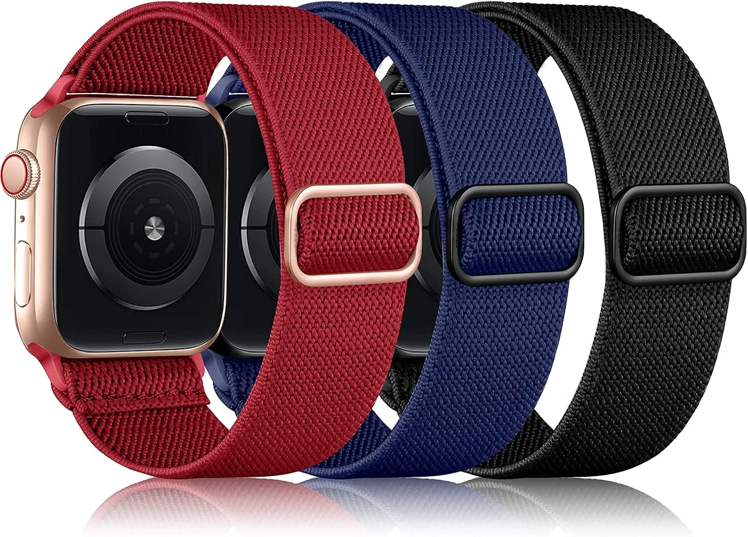 Correas DaQin 3 Pack Nylon Elástico Compatible con Apple Watch