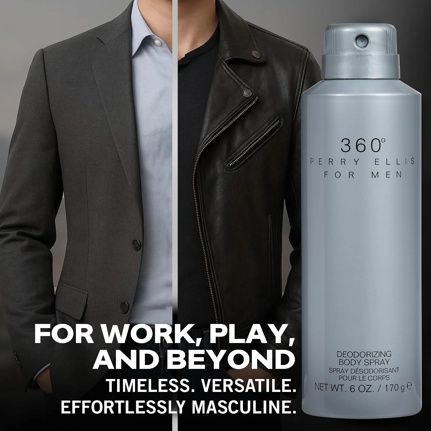 Perry Ellis 360° Body Spray for Men, Body Spray Cologne, 6 Oz