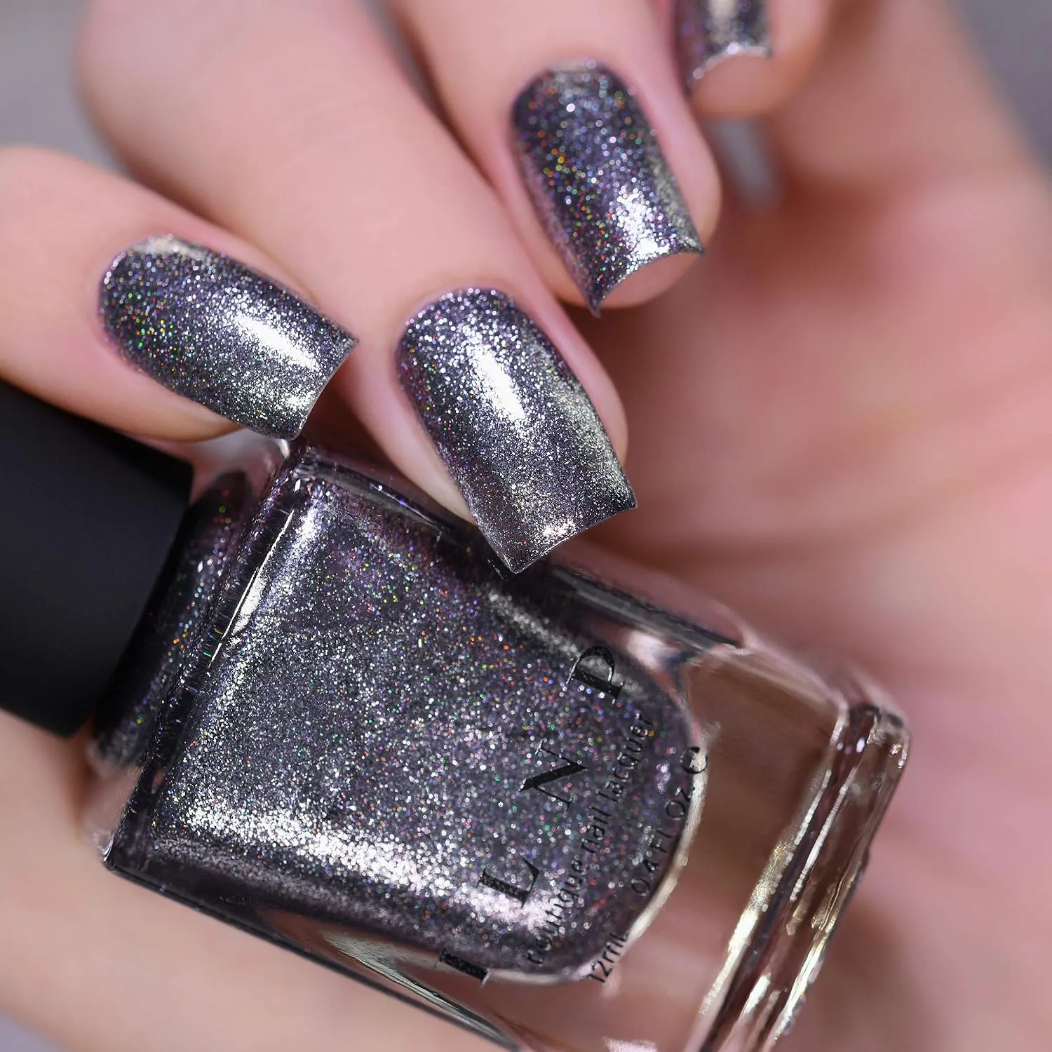 ILNP Carbon - Sleek Gunmetal Holographic Ultra Metallic Nail Polish