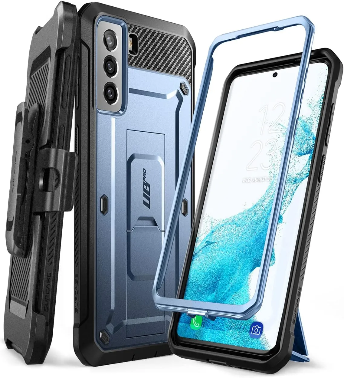 SUPCASE for Samsung Galaxy S22 Case with Built-in Kickstand, Blue